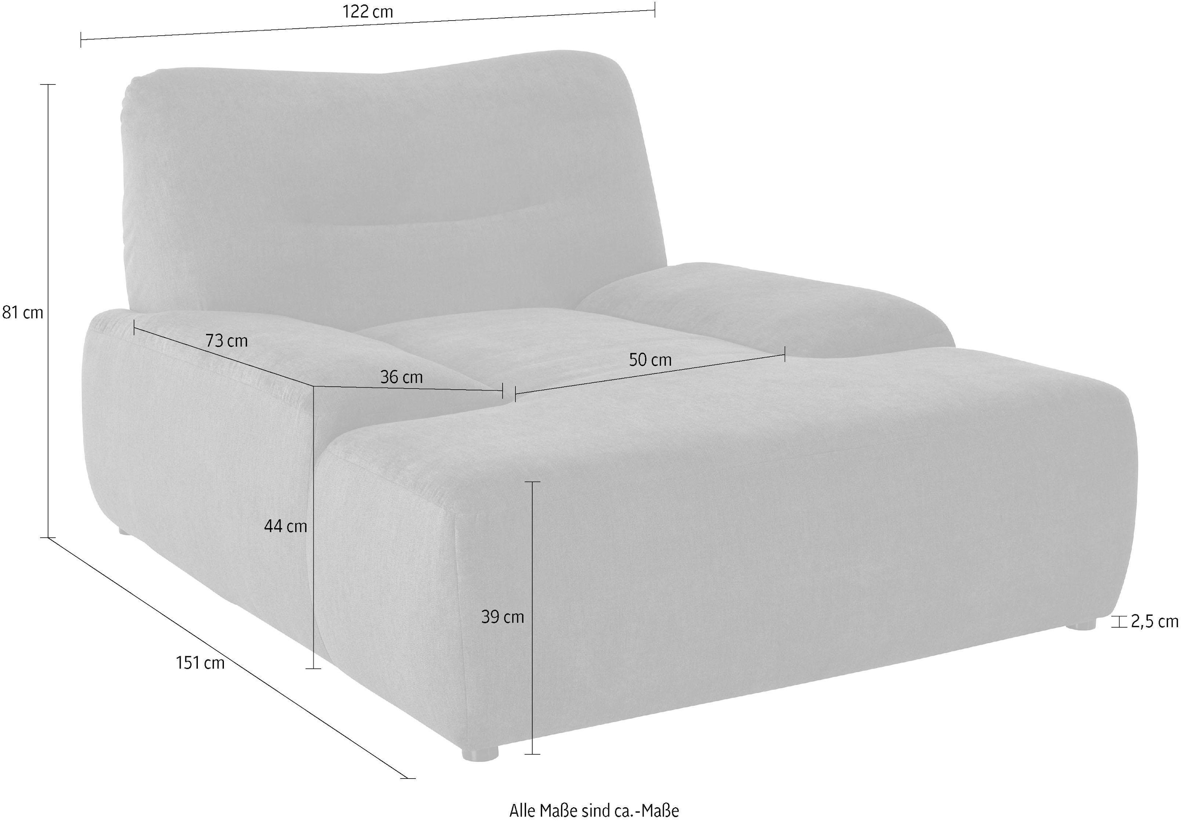 DOMO collection Loveseat »Cesena Designsessel zum Kuscheln, komfortabel zum Relaxen«, bequem und stylish, frei im Raum stellbar