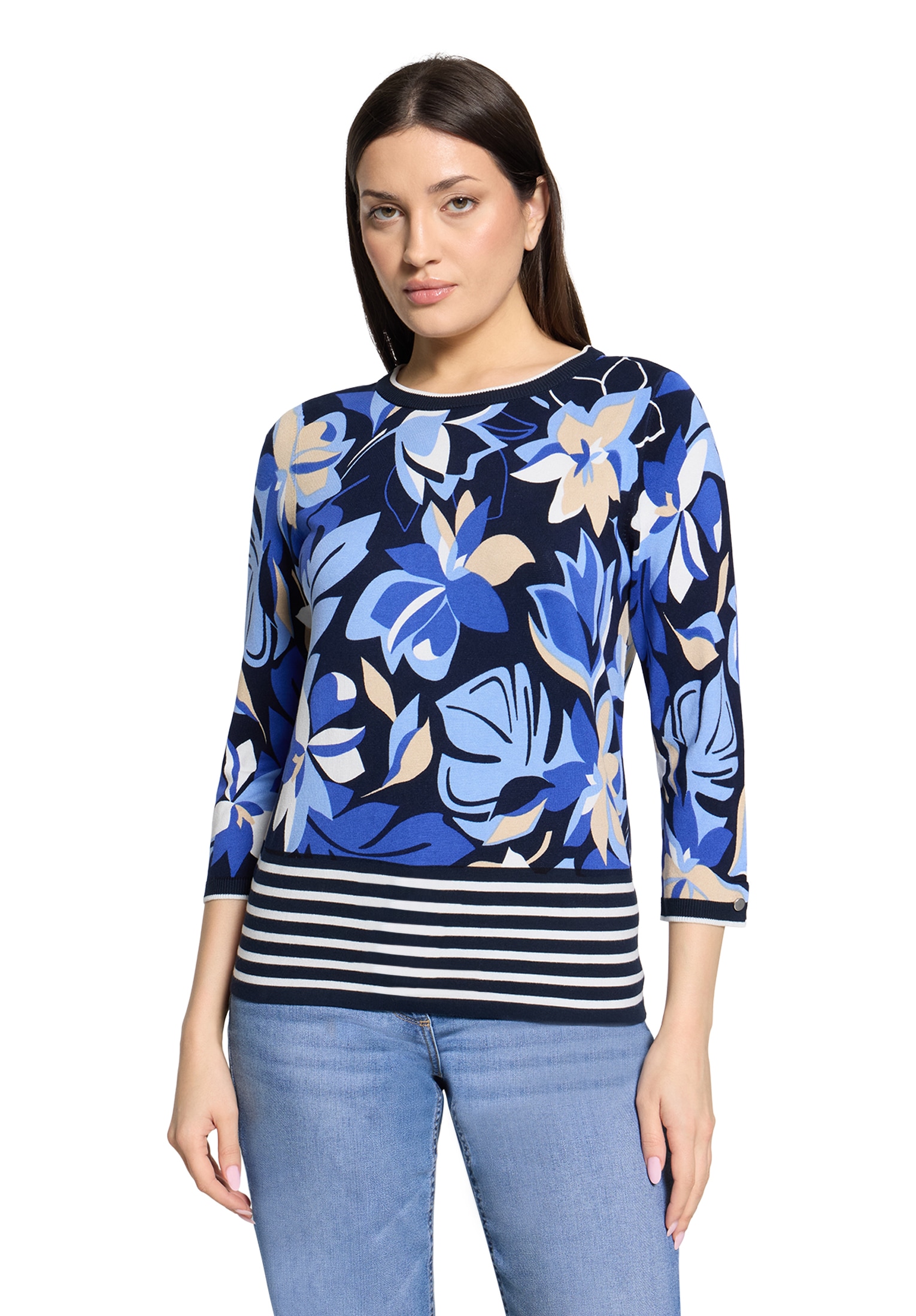 Betty Barclay Strickpullover "Damen mit Blumenprint" 1 Stk. günstig online kaufen
