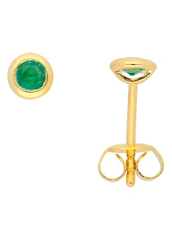 Paar Ohrhänger »1 Paar 585 Gold Ohrringe / Ohrstecker mit Smaragd«