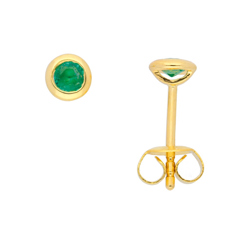 Adelia´s Paar Ohrhänger »1 Paar 585 Gold Ohrringe / Ohrstecker mit Smaragd«, 585 Gold mit Smaragd Goldschmuck für Damen