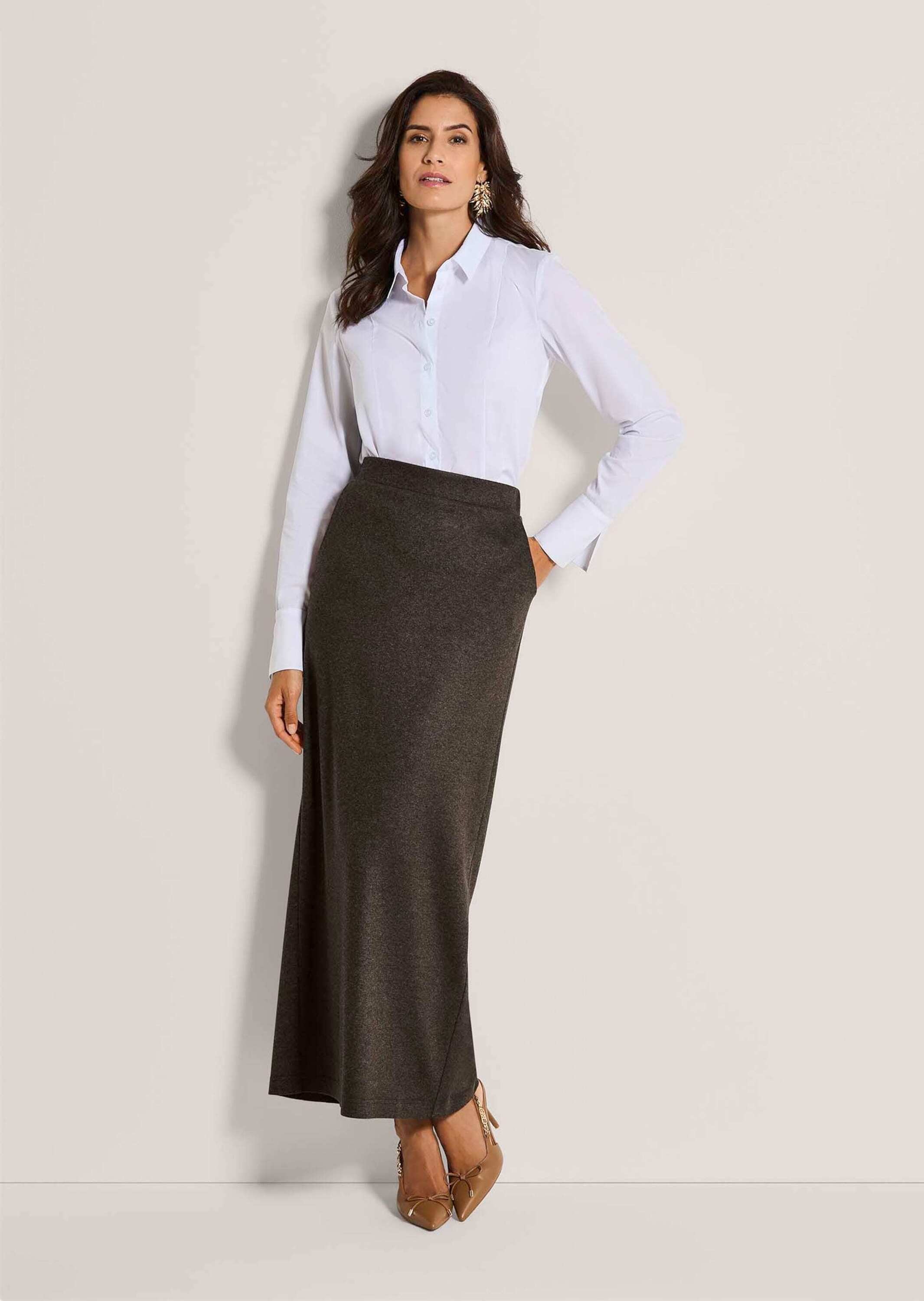 MADELEINE Midirock "Jerseyrock Maxirock mit Schlupfbund" Gehschlitz günstig online kaufen