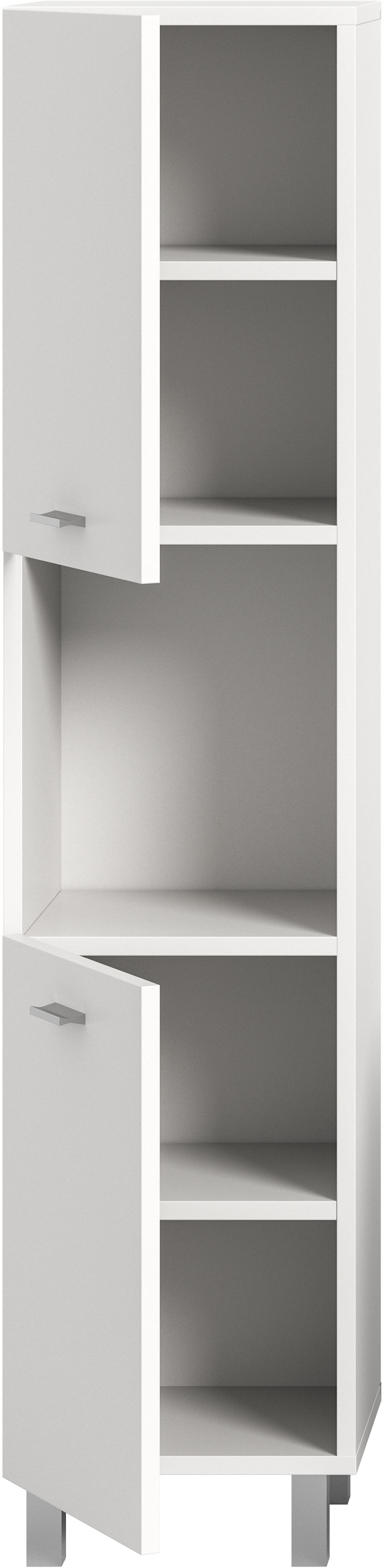 welltime Hochschrank »Tampa, Höhe 125cm, hängend oder stehend montierbar«, Badschrank, Bad-Hängeschrank, Badezimmer, Bad-Möbel