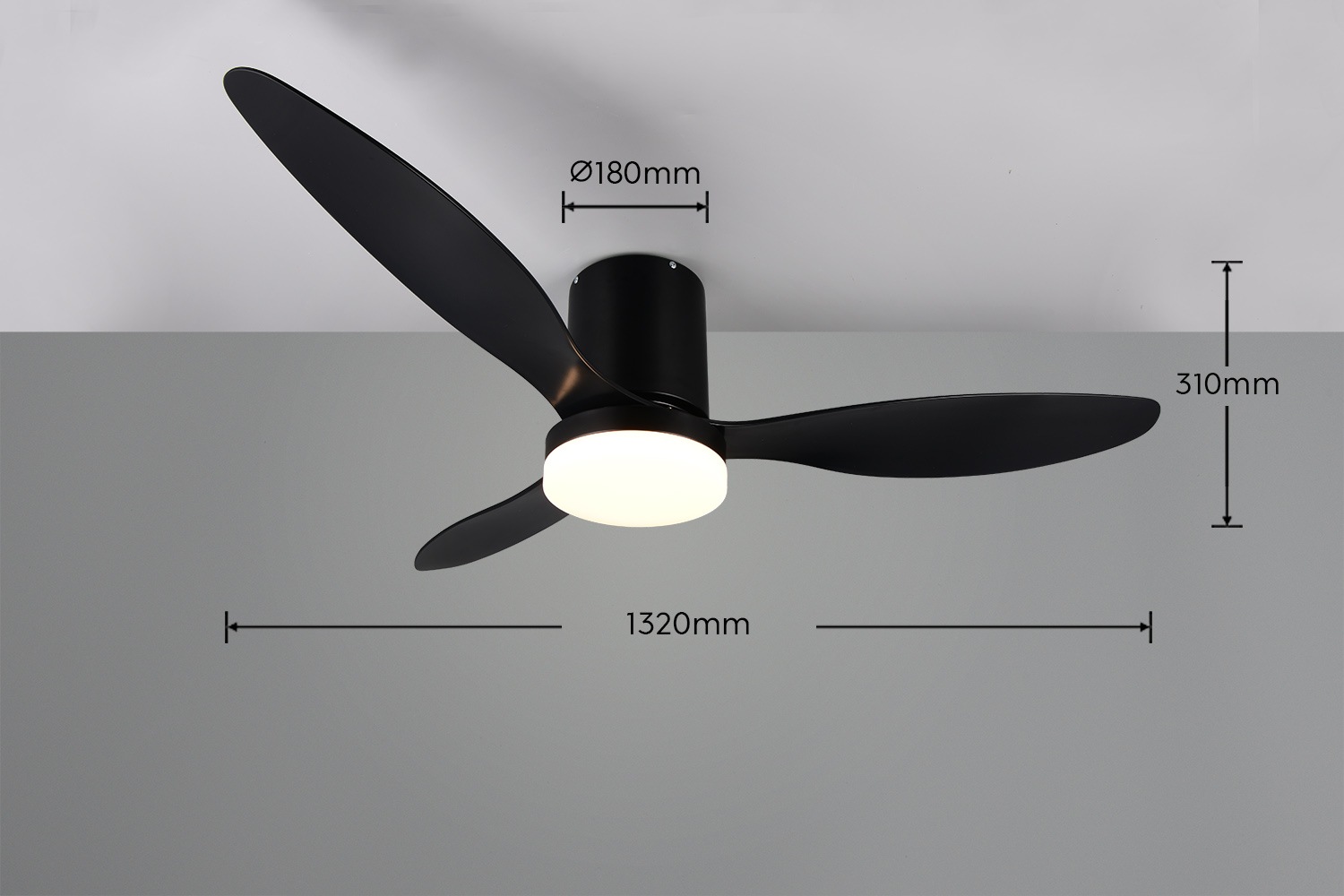 REALITY Leuchten LED Deckenleuchte »GÖTEBORG mit Ventilator, Deckenventilator mit Licht inkl Fernbedienung«, 1 flammig, Leuchtmittel LED-Board | LED fest integriert, 6 Geschwindigkeiten Timer Vor- & Rücklauf LED dimmbar CCT Nachtlicht