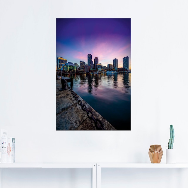 Artland Wandbild »Boston Fan Pier Park & Skyline«, Amerika, (1 St.), als  Alubild, Leinwandbild, Wandaufkleber oder Poster in versch. Größen  bestellen | BAUR