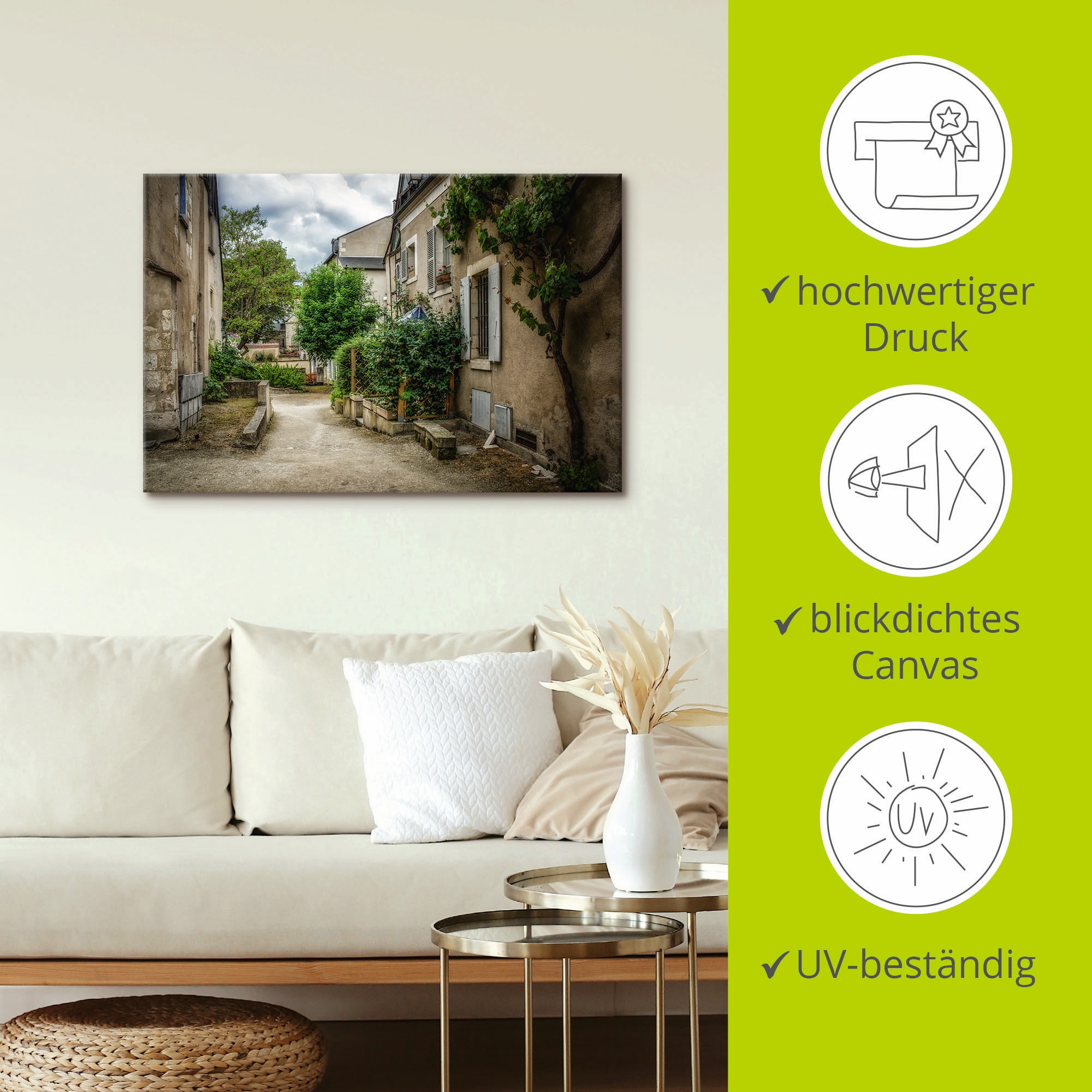 Artland Wandbild »Dorf in der Bretagne - Frankreich«, Frankreich, (1 St.), als Leinwandbild, Poster in verschied. Größen