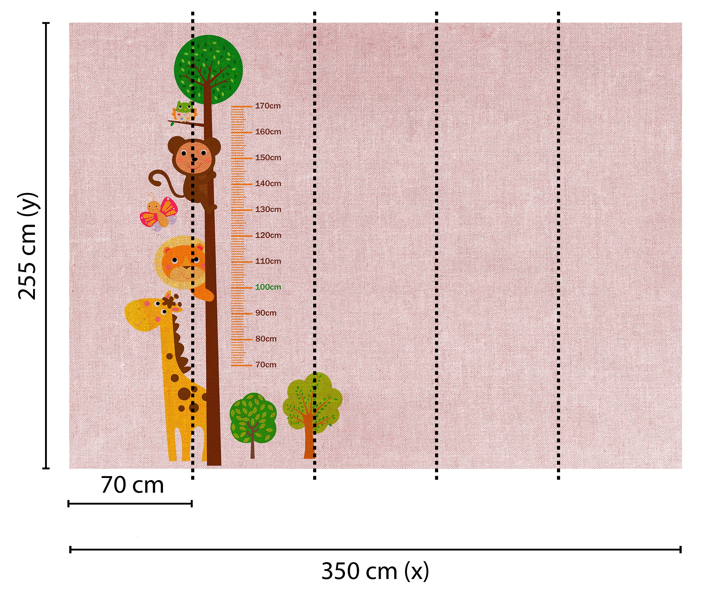 living walls Fototapete »Designwalls Kids Grow Stick 2«, Vlies, Wand, Schräge, Decke