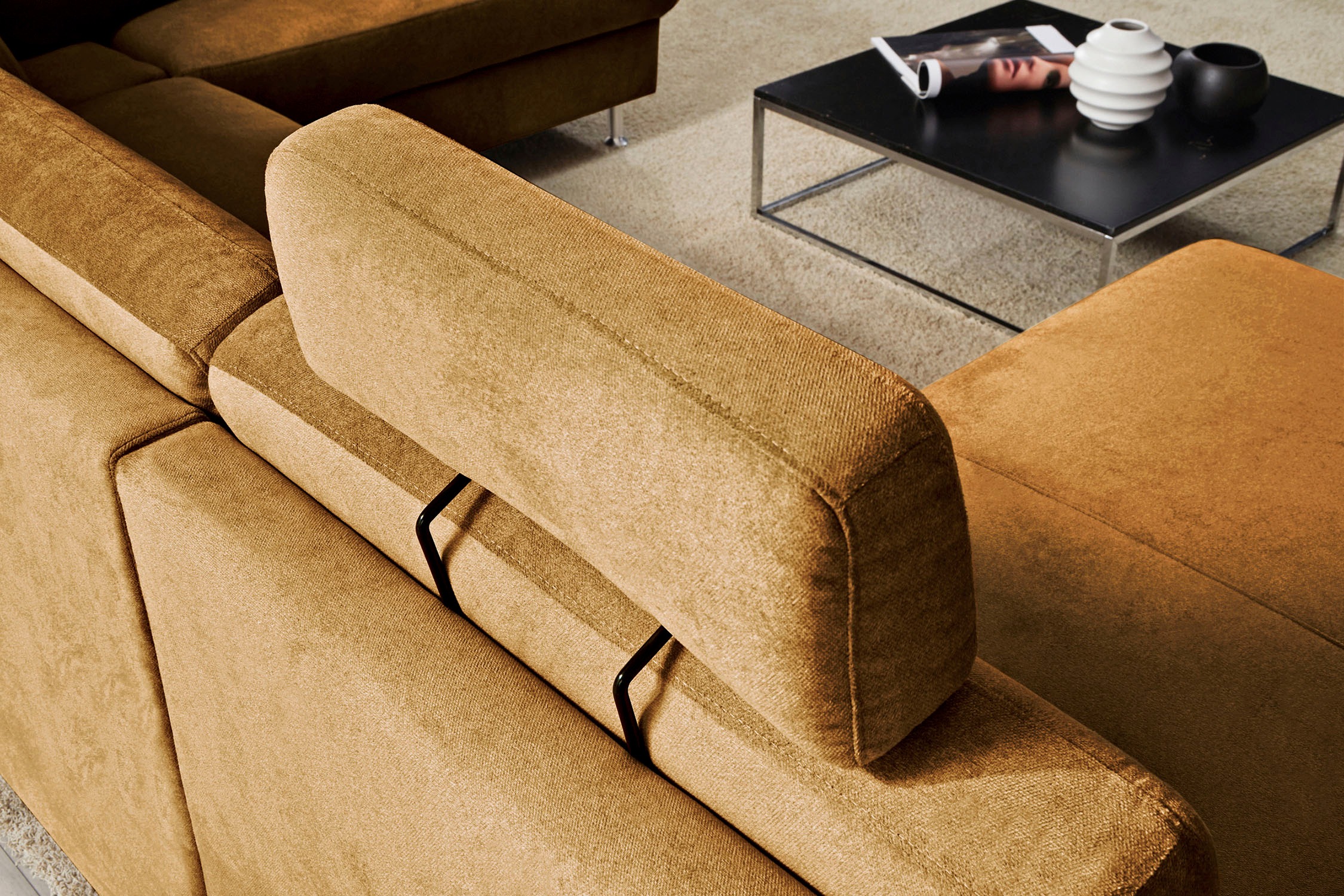CALIZZA INTERIORS Wohnlandschaft »Onyx U-Form«, (3 St.), wahlweise mit Bettfunktion und Bettkasten