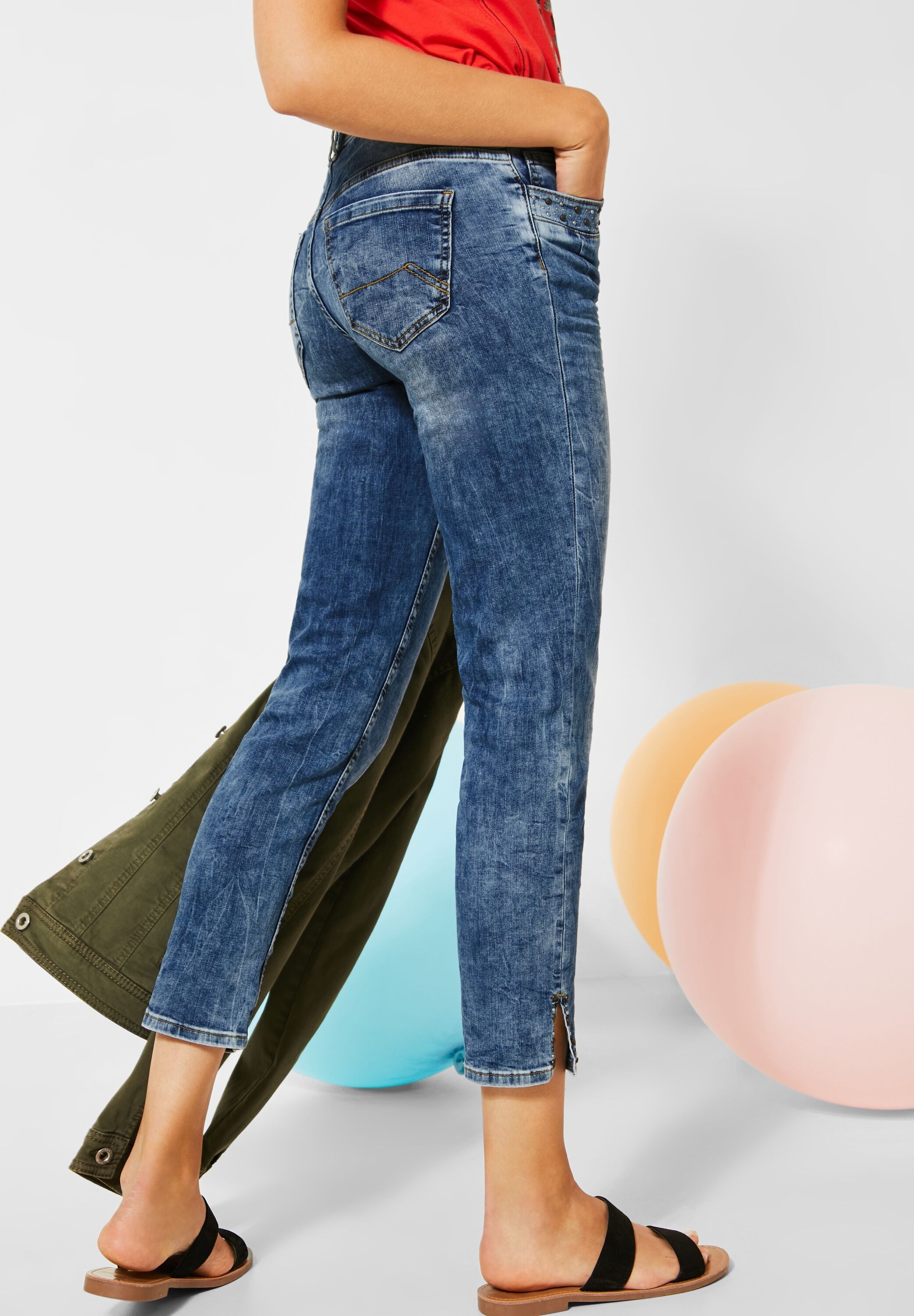 Cecil 7 8 Jeans Mit Geschlitztem Saum Kaufen Baur