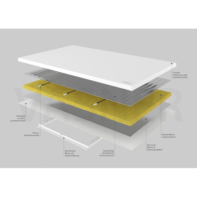 Vasner Infrarotheizung »Citara M«, für Wand / Decke, IP44 Bad geeignet, 550  Watt online kaufen | BAUR