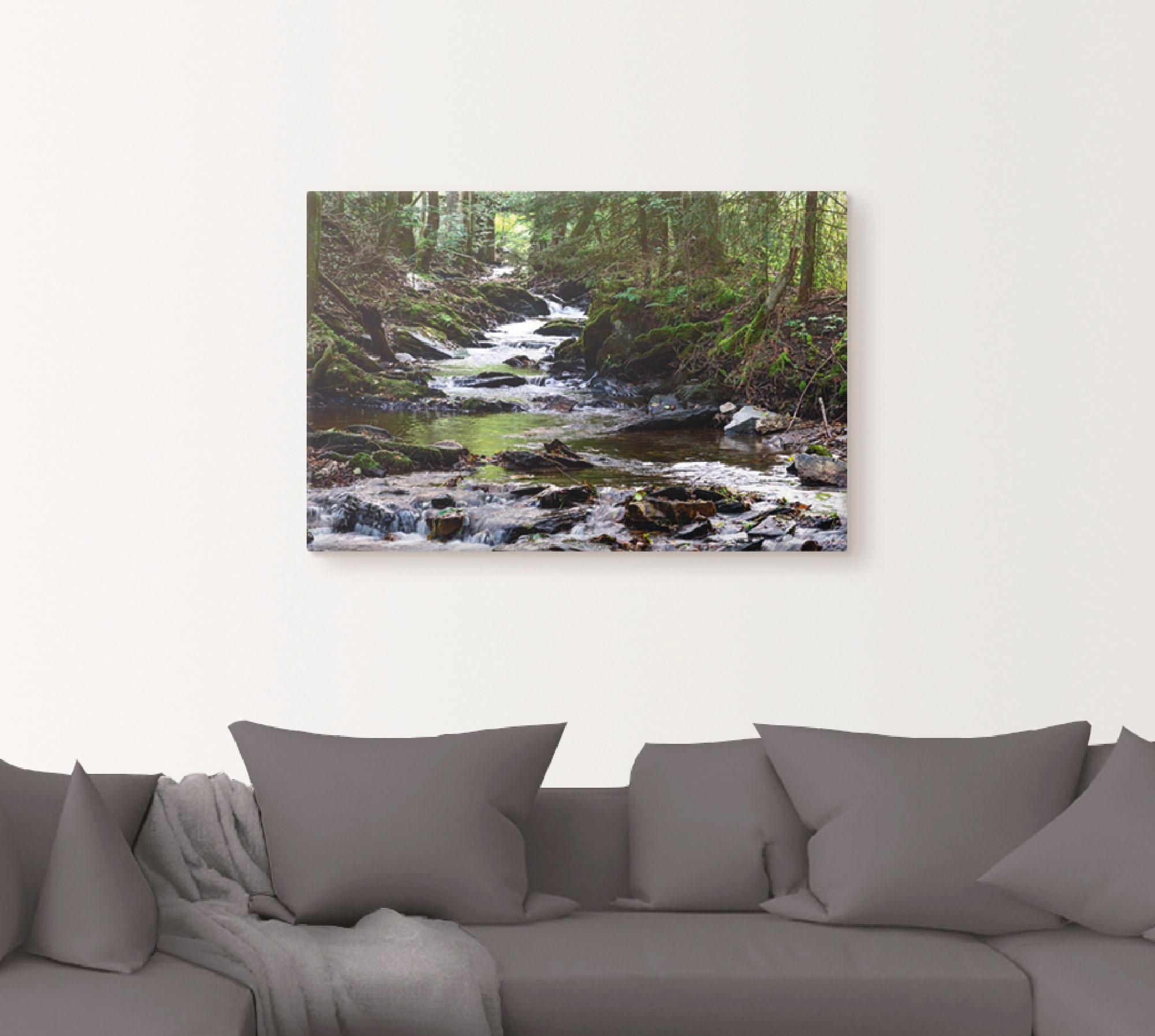 Thumbnail - Artland Wandbild "Bachlauf im Wald", Gewässer, (1 St.), als Alubild, Outdoorbild, Leinwandbild, Poster, Wandaufkleber