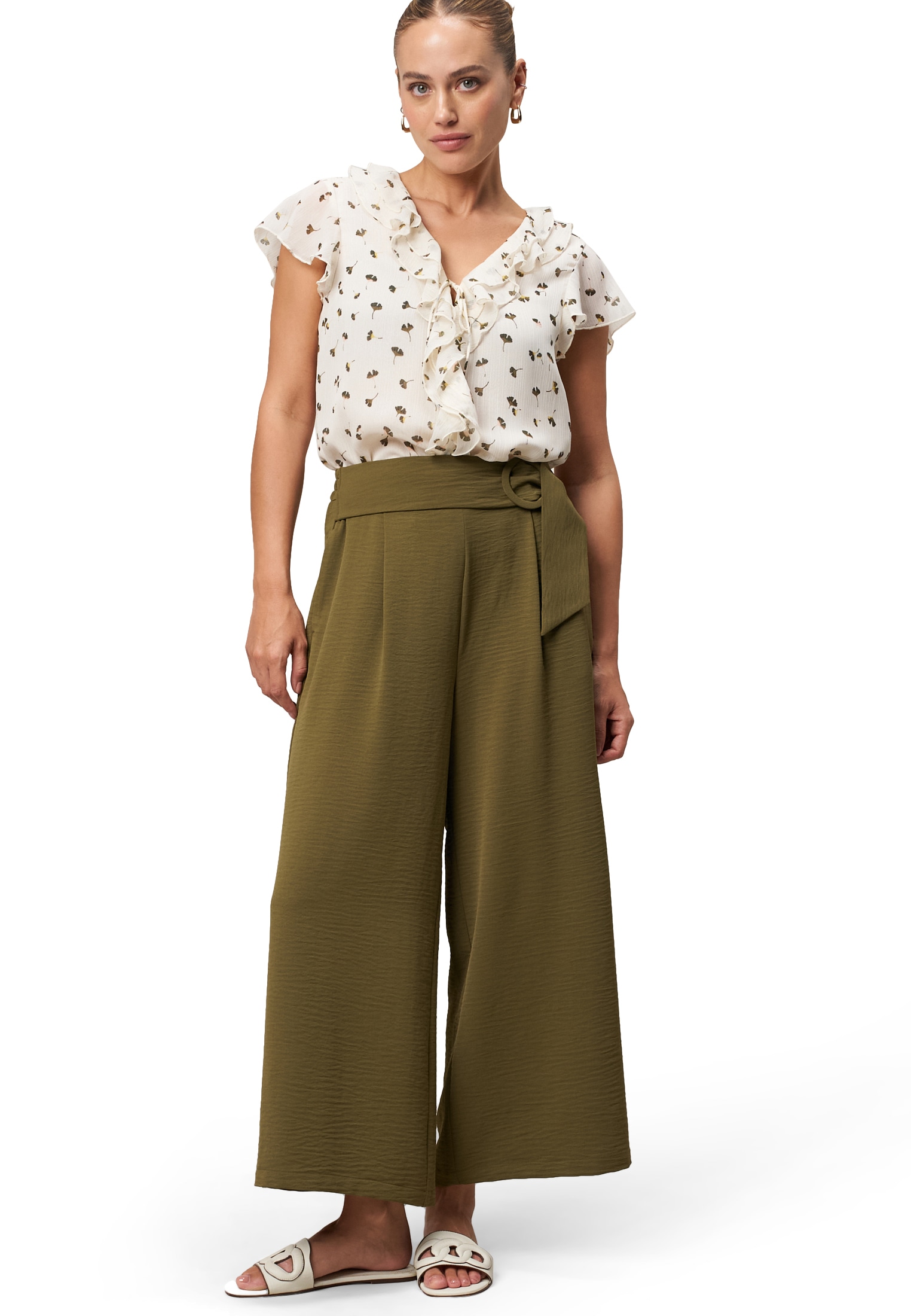 Zero Klassische Bluse »zero Bluse mit Rüschen«
