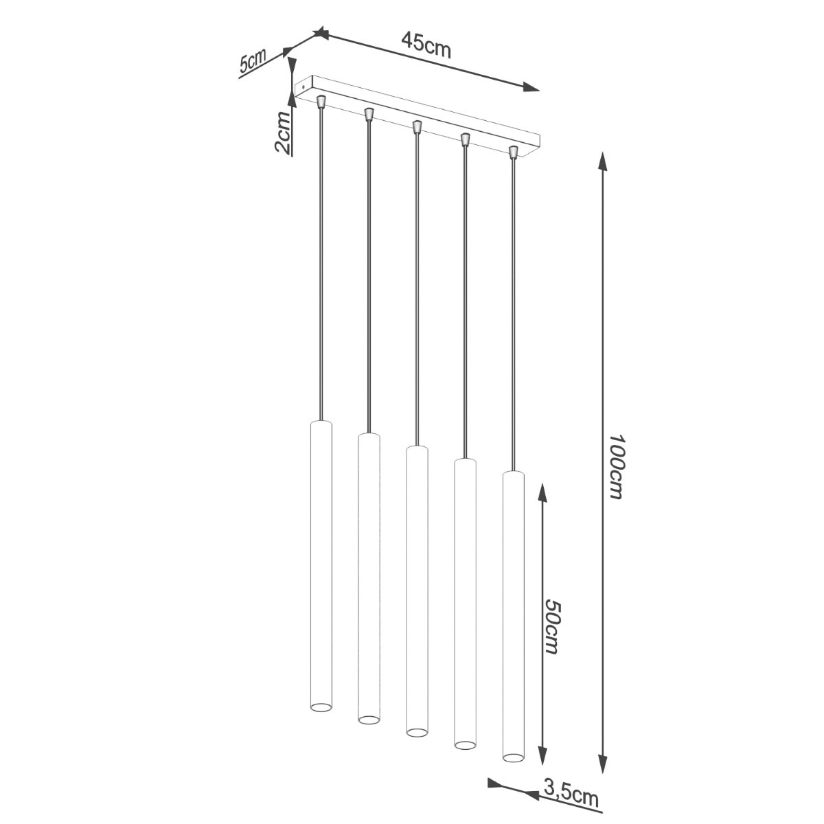 SOLLUX lighting Hängeleuchte »PASTELO«, 5 flammig, Leuchtmittel G9 | ohne Leuchtmittel, leuchtet nieder
