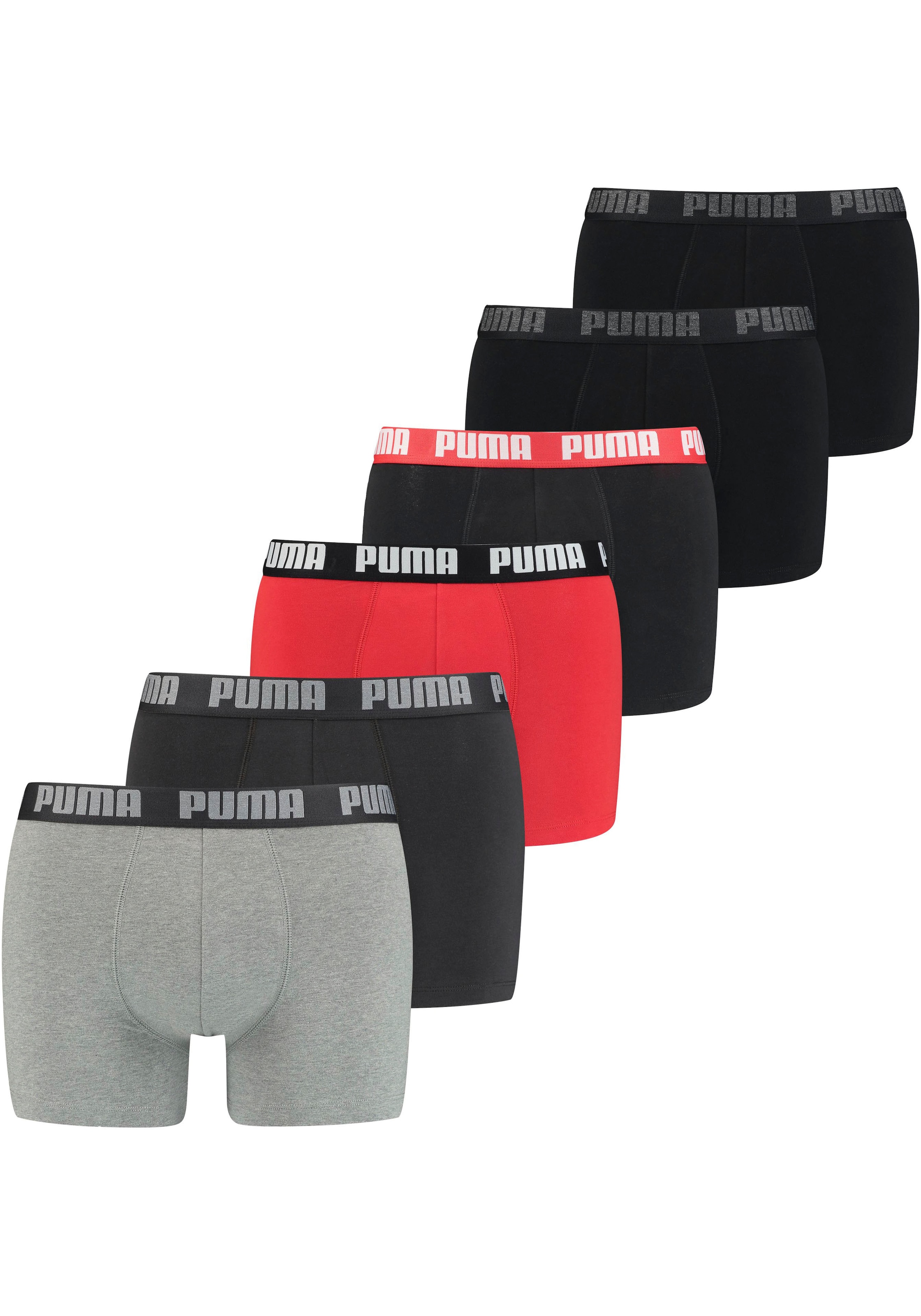 Boxershorts, (Packung, 6er-Pack), mit komfortablem Bund