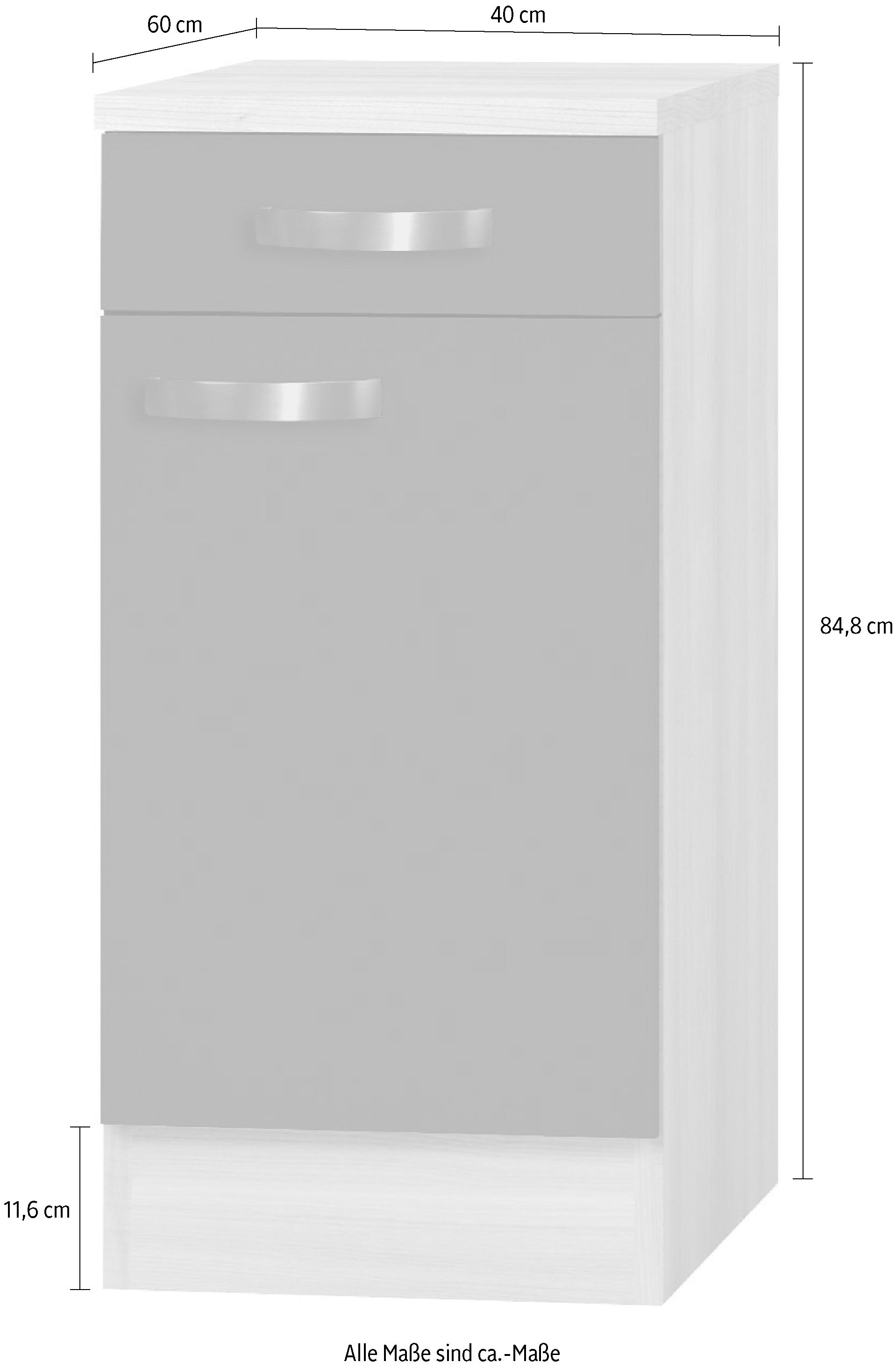 OPTIFIT Unterschrank »Faro«, mit Metallgriffen, Breite 40 cm