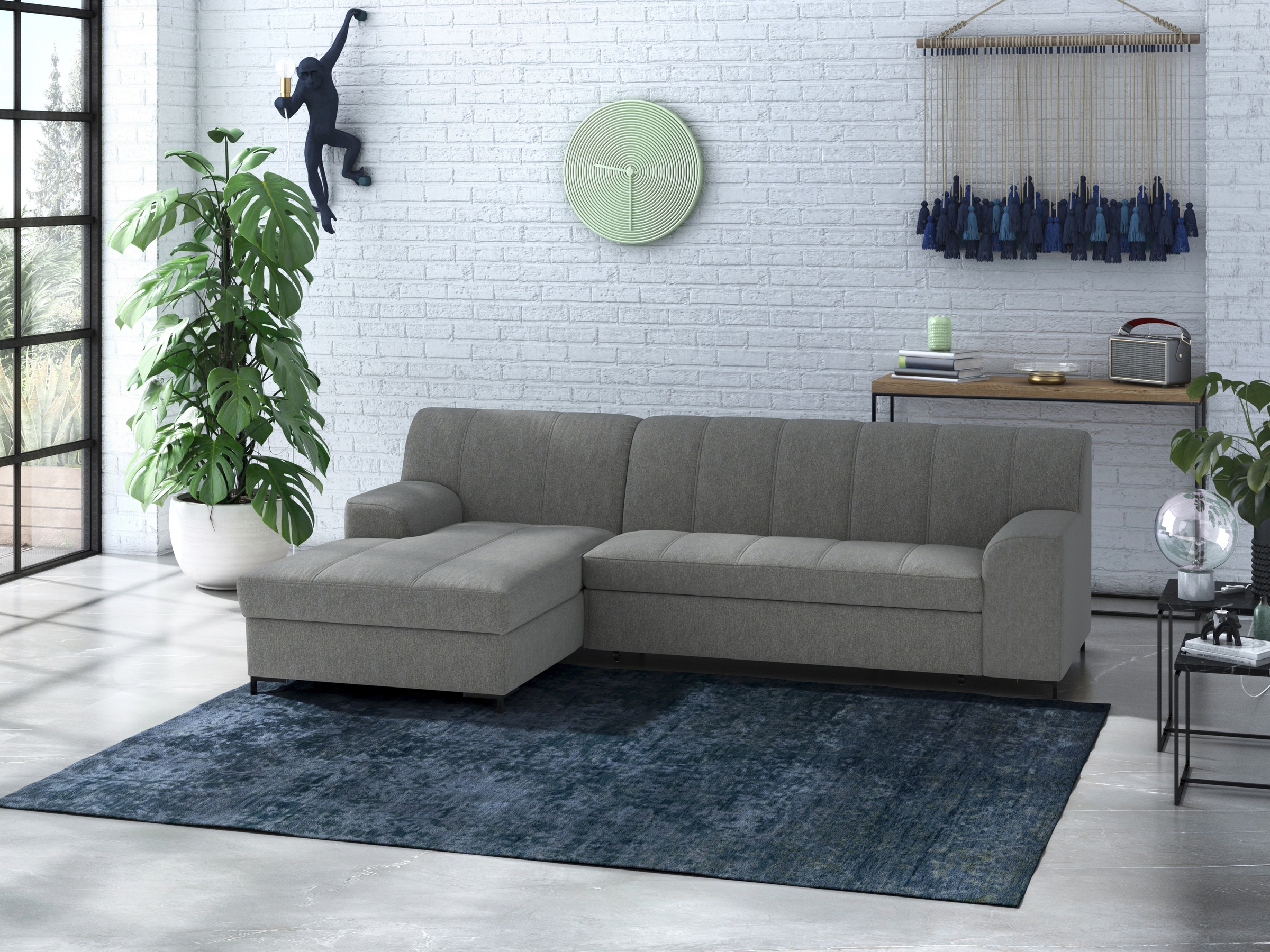 INOSIGN Ecksofa »Balme L-Form«, Inkl. Zierkissen, wahlweise mit Bettfunktion