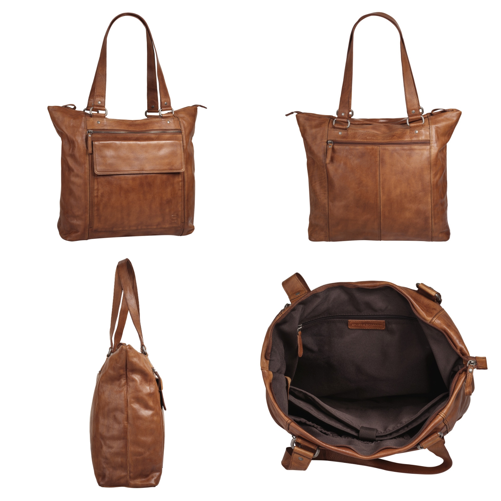 Spikes & Sparrow Shopper, echt Leder