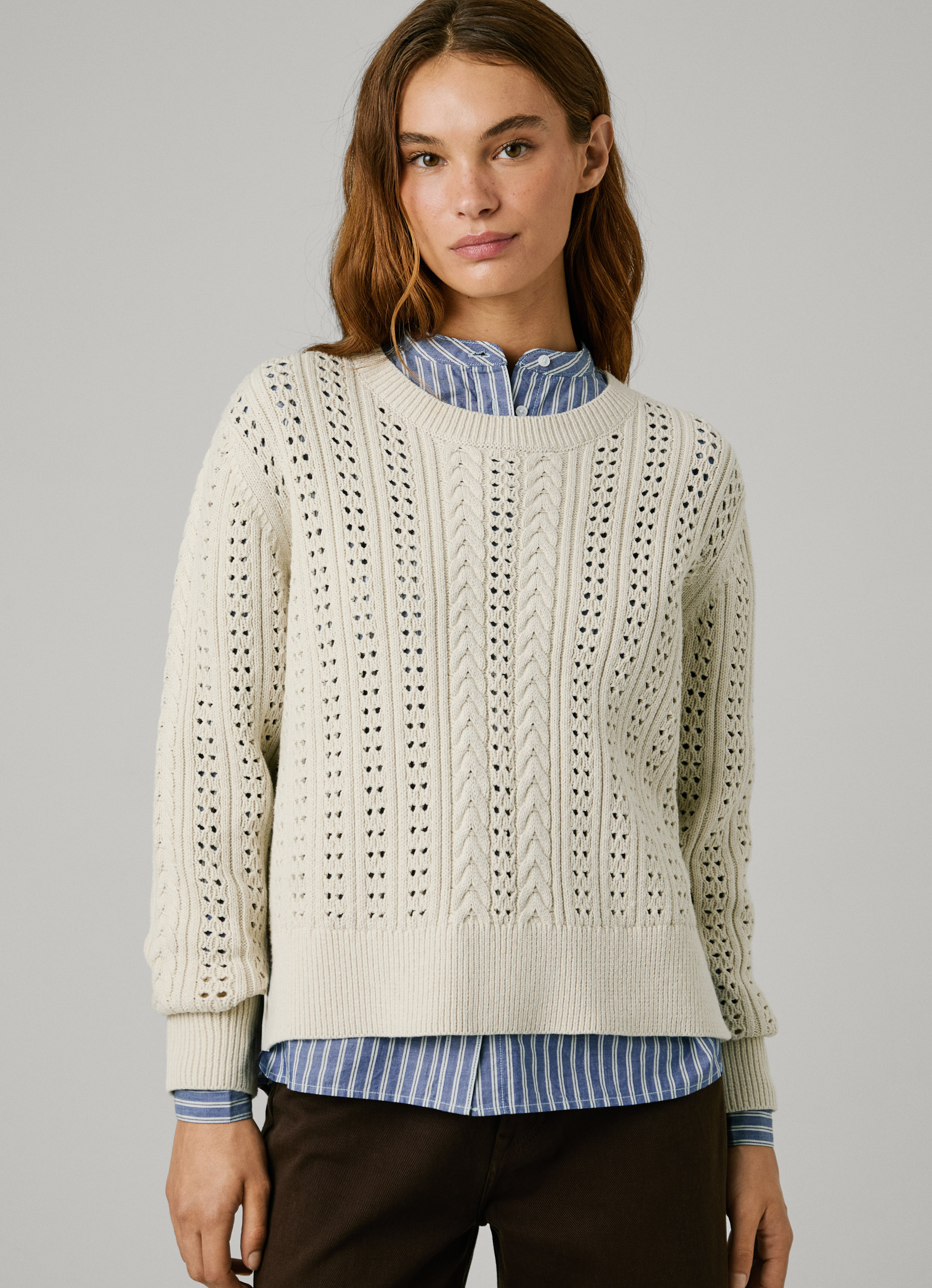 Thumbnail - Pepe Jeans Strickpullover "CANDIDE" mit Lochmuster