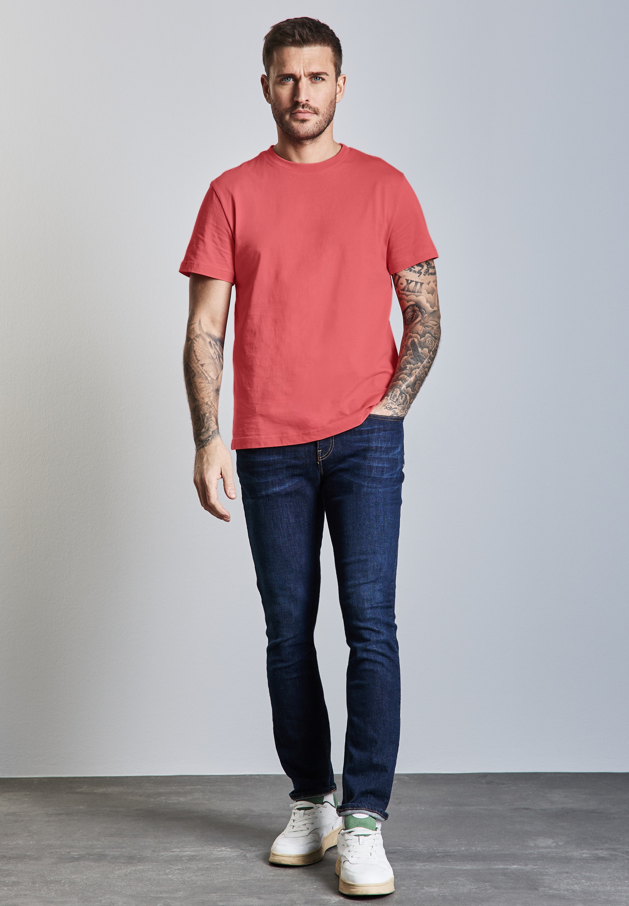 STREET ONE MEN T-Shirt, Rundhalsausschnitt