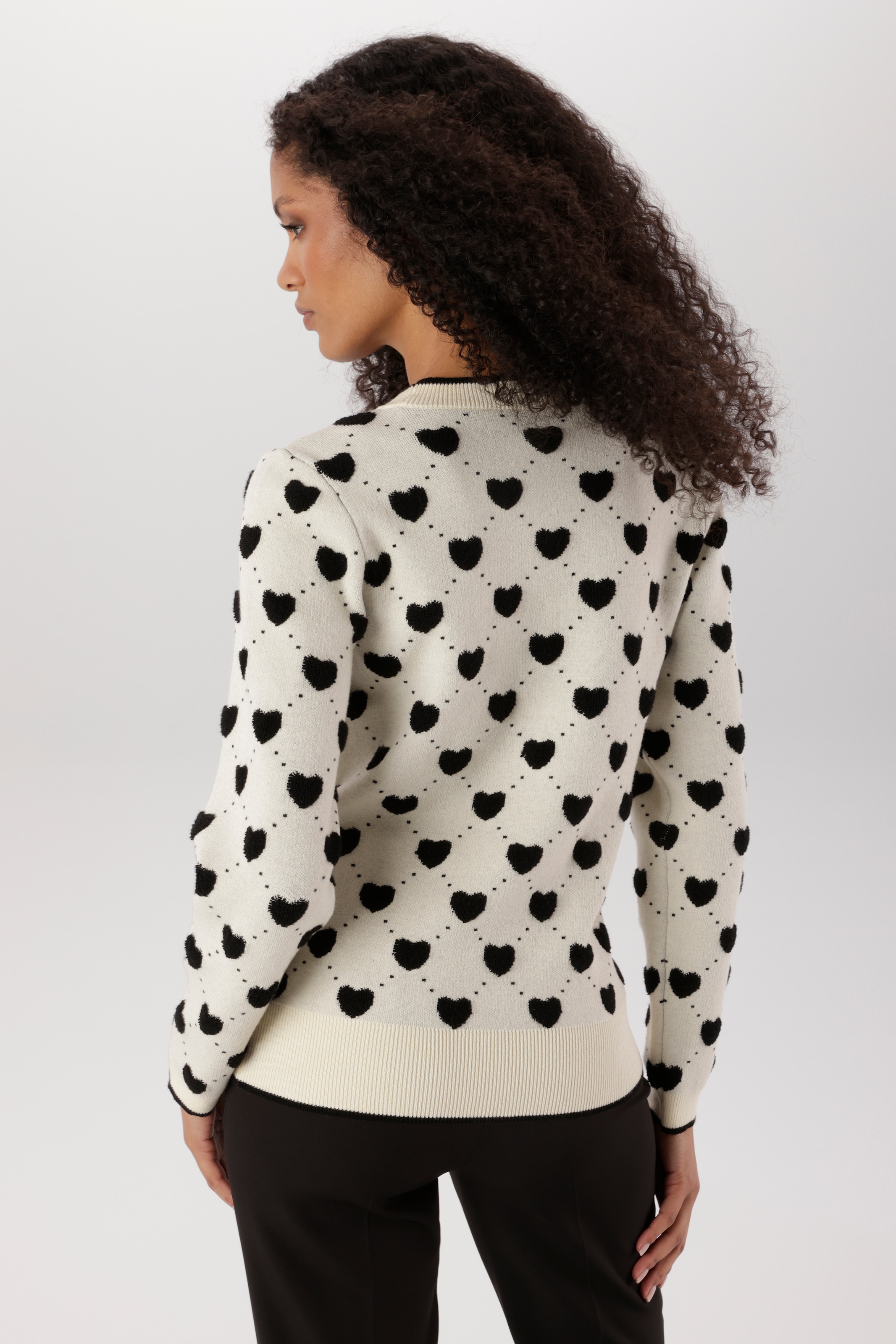 Aniston SELECTED Strickpullover mit eingestrickten Herzen und Punkten - NEUE KOLLEKTION