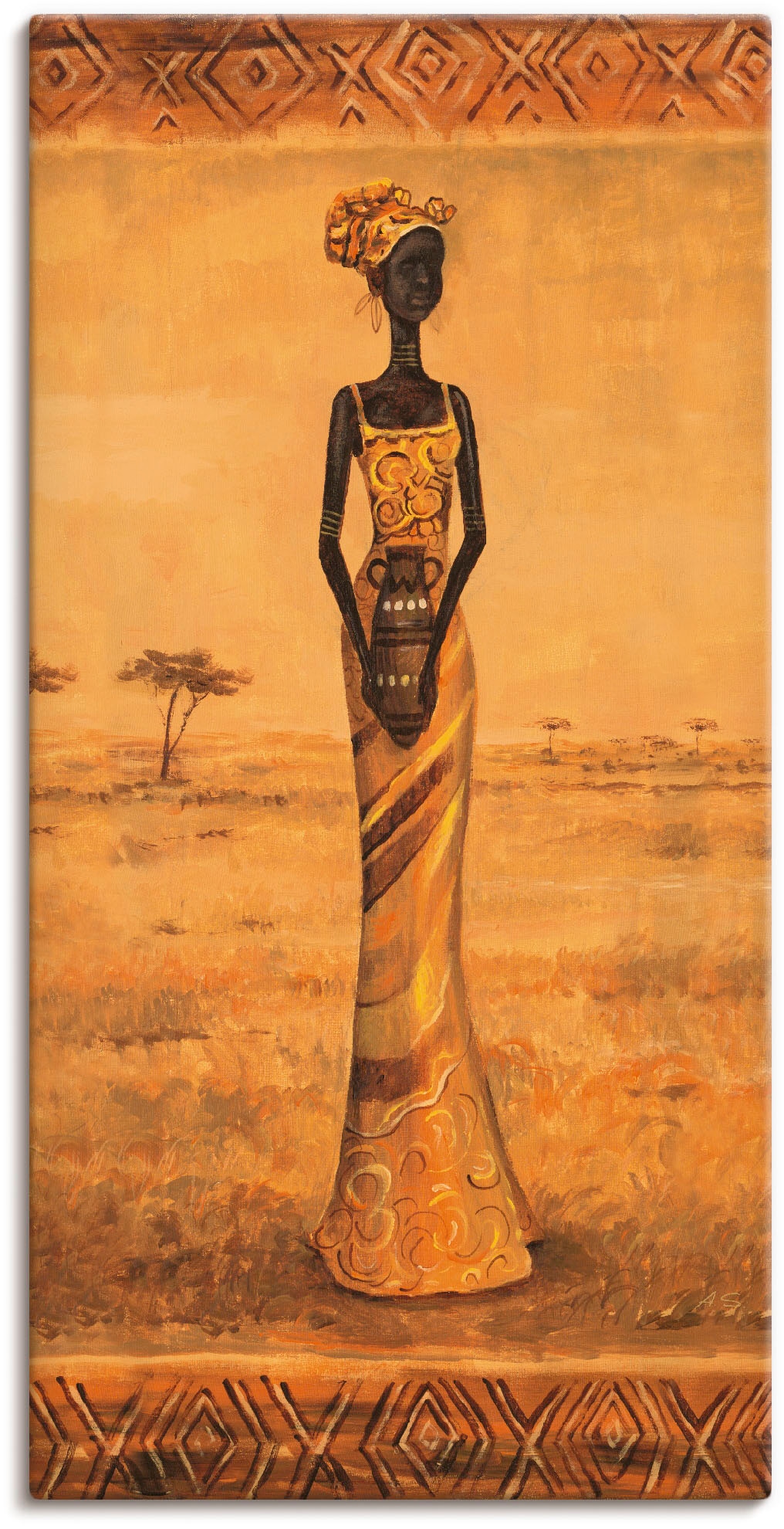 Artland Wandbild "Afrikanische Eleganz II", Frau, (1 St.), als Leinwandbild günstig online kaufen