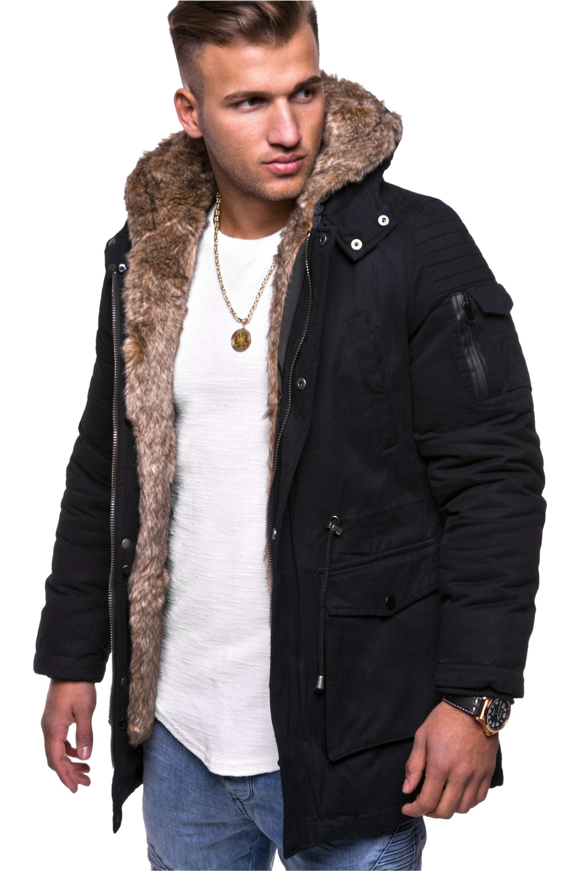 behype Parka "GK-1", mit Kunstpelz günstig online kaufen