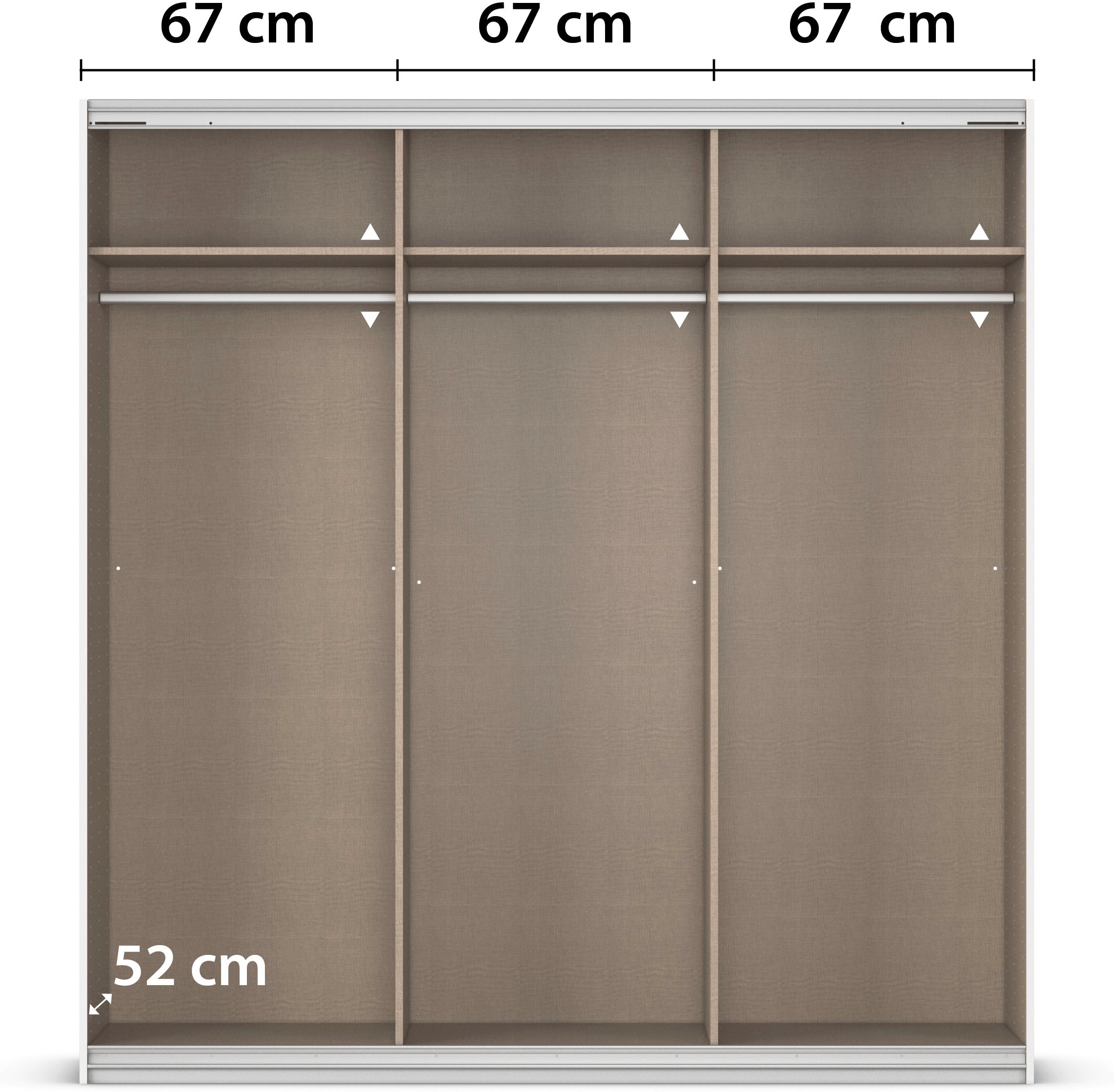 rauch Schwebetürenschrank »Kleiderschrank Schrank Garderobe Ankleide TOPSELLER OTELI« 3 Ausstattungen BASIC/CLASSIC/PREMIUM (inkl. SOFT-CLOSE-FUNKTION),  Breiten 203/271/315/360 cm Höhen 210/229 cm MADE IN GERMANY