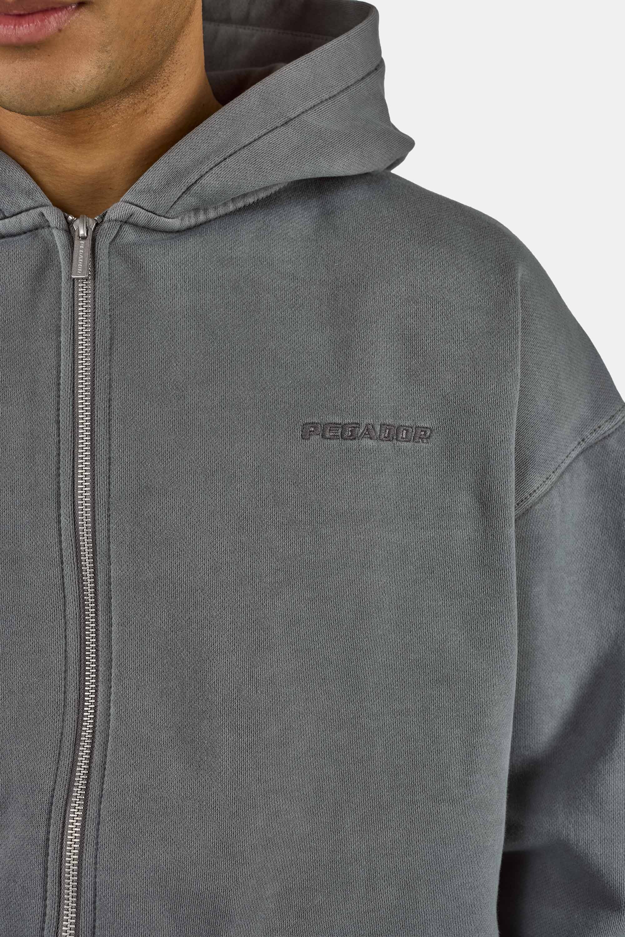 PEGADOR Kapuzensweatjacke »Logo Oversized Sweat Jacket« Baumwollmischung, oversize