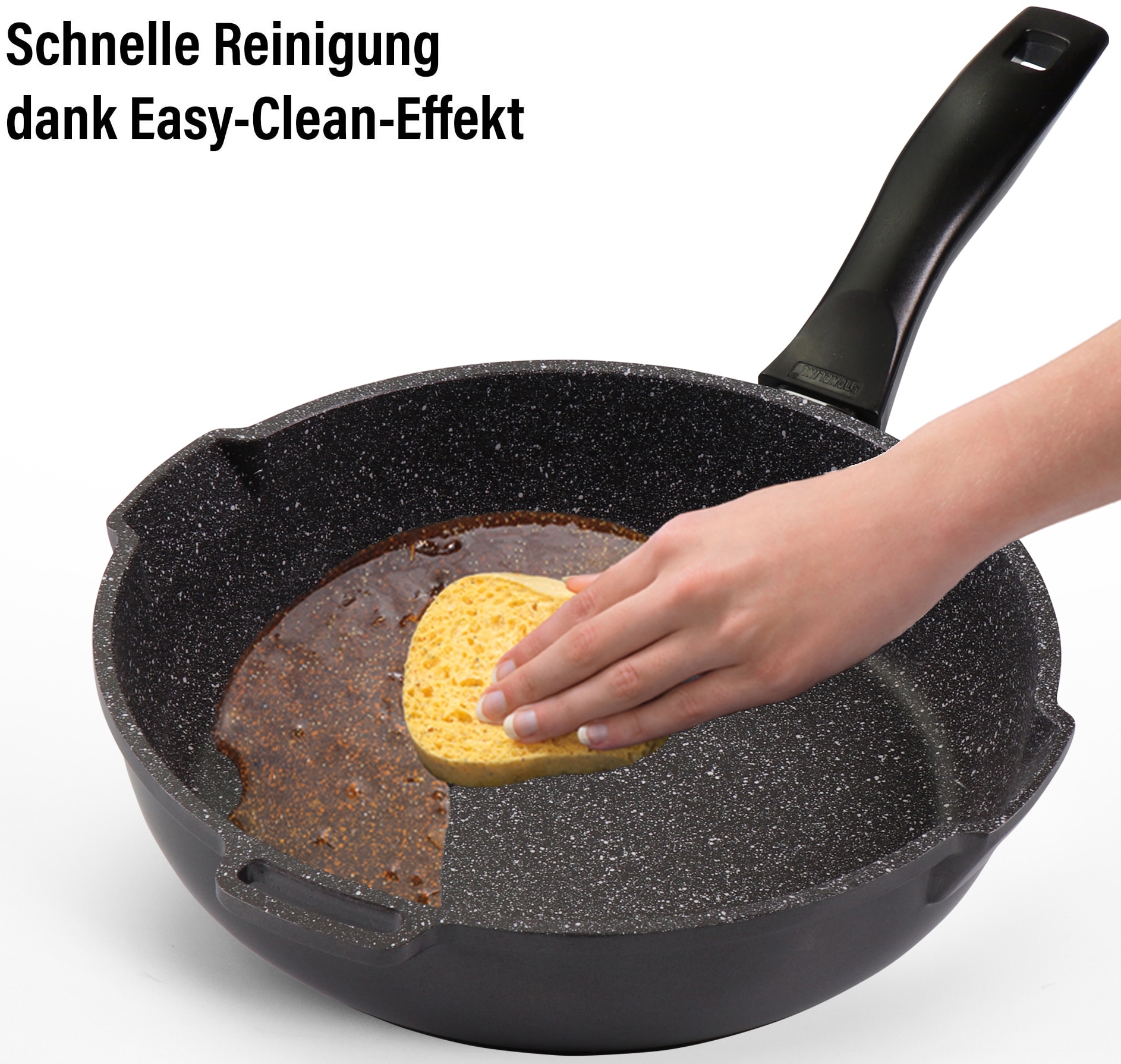 STONELINE Topf-Set »Future«, Aluminiumguss, (Set, 8 tlg., Kochtopf 20/24, Stieltopf 18 cm, Schmorpfanne 20/24 cm), Induktion