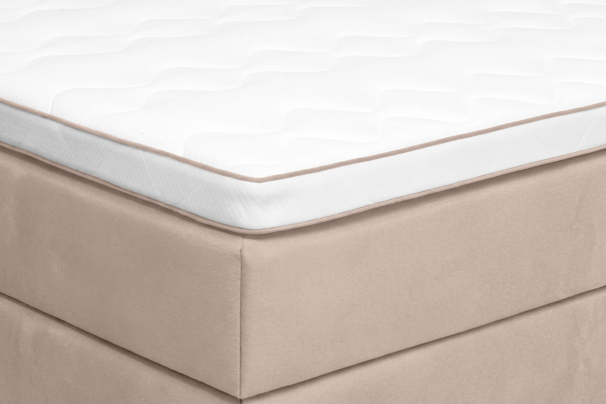 OTTO home Boxspringbett »Alleea, Doppelbett, Polsterbett, Federkernbett, Komforbett, 160/180 cm« inkl. Topper, zwei Bettkästen, Taschen-Federkernmatratze, Härtegrad 3