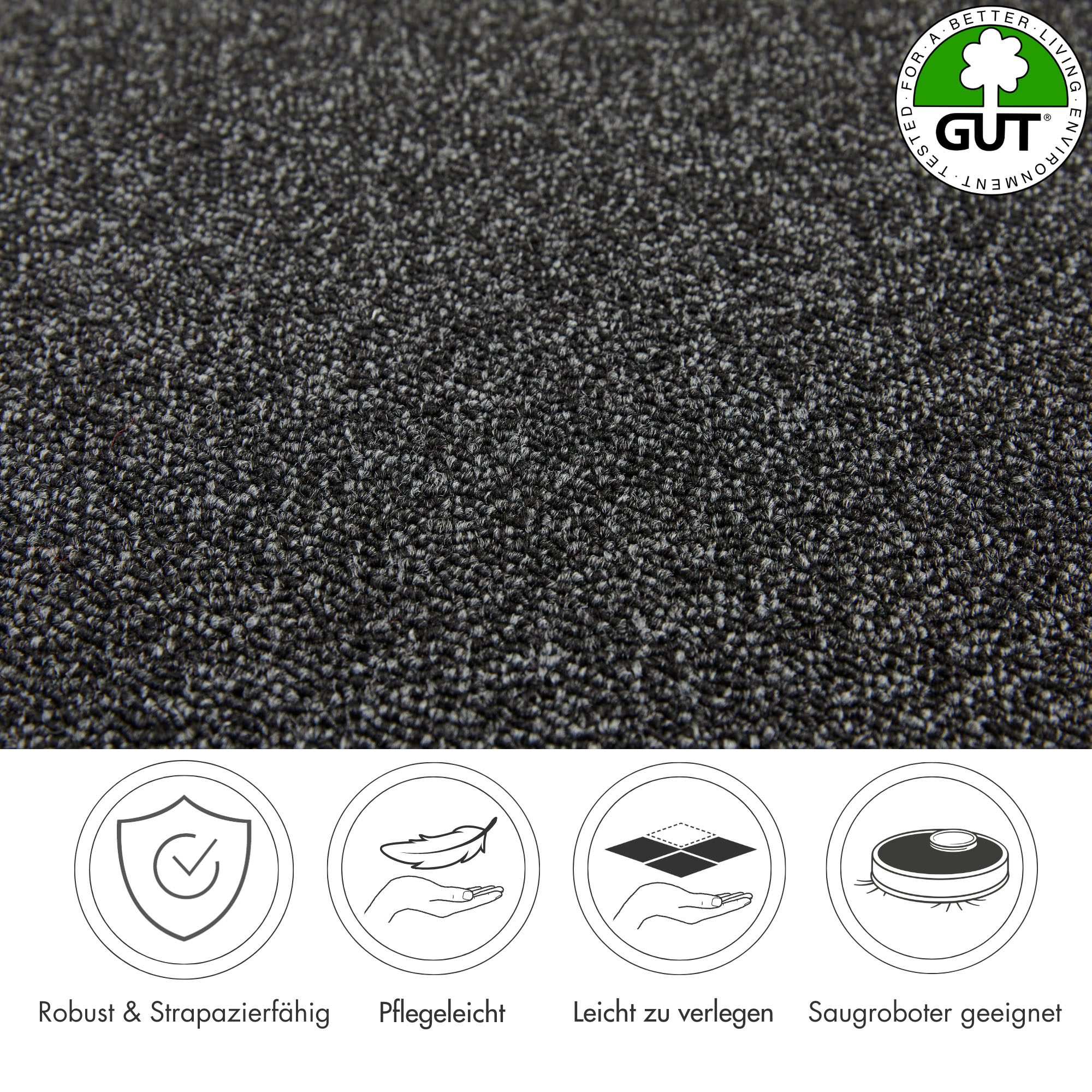 Thumbnail - Andiamo Teppichboden "Matz, Schlinge, Made in Belgium", rechteckig, 6 mm Höhe, meliert, Breite 400 cm oder 500 cm, strap...
