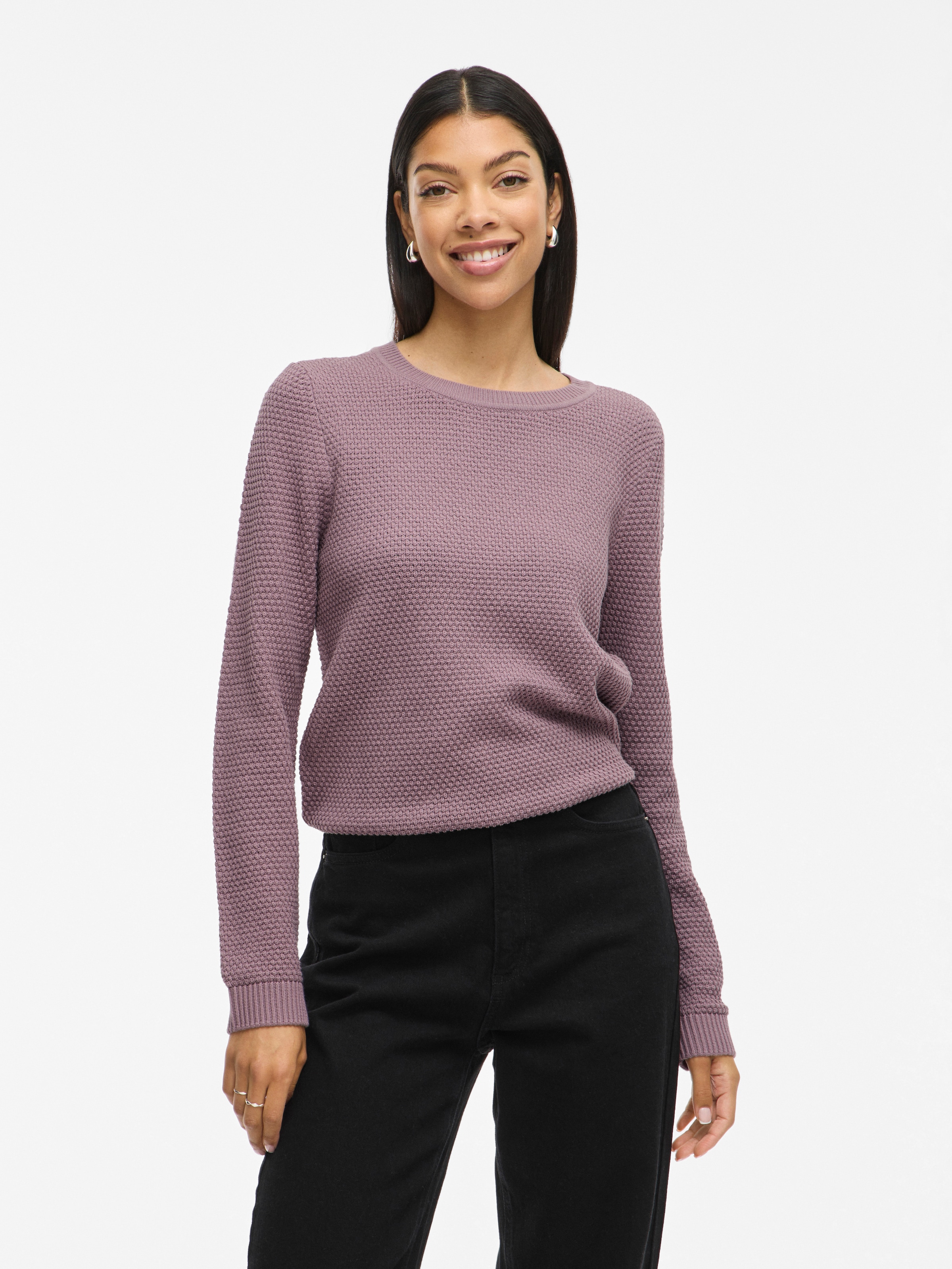 Vila Rundhalspullover "VIDALO O-NECK L/S KNIT TOP- NOOS" günstig online kaufen