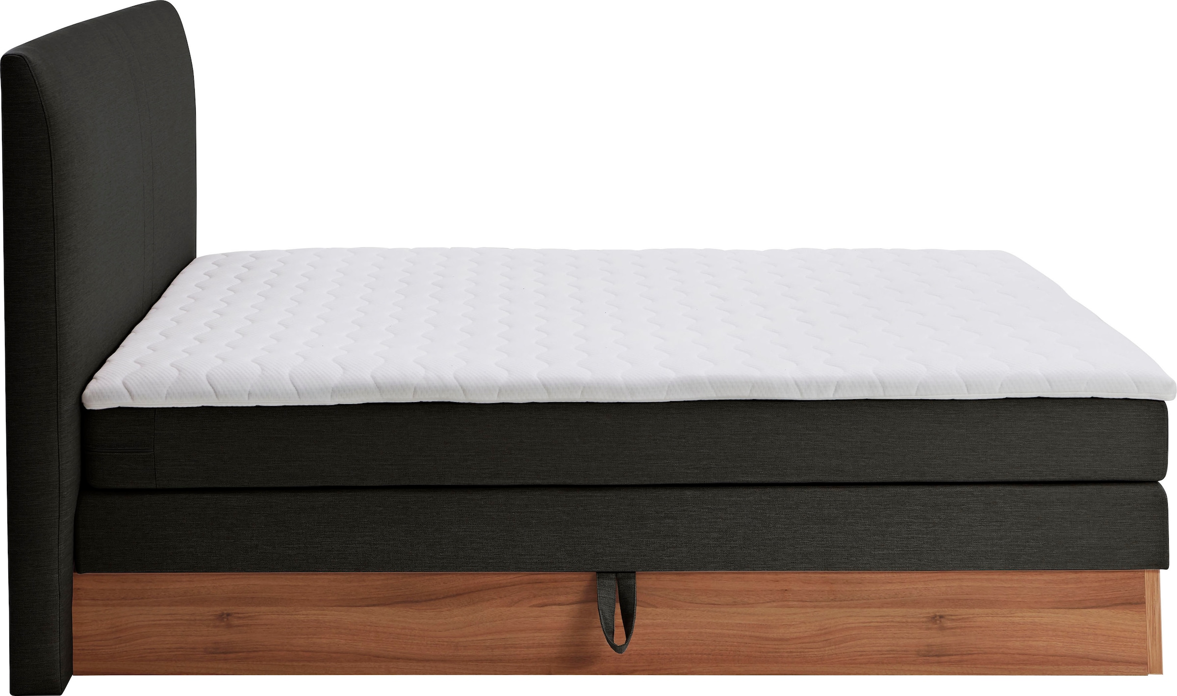 Home affaire Boxspringbett »Blomen«, mit Walnuss-Dekor, mit Bettkasten, verschiedene Härtegrade, mit Topper