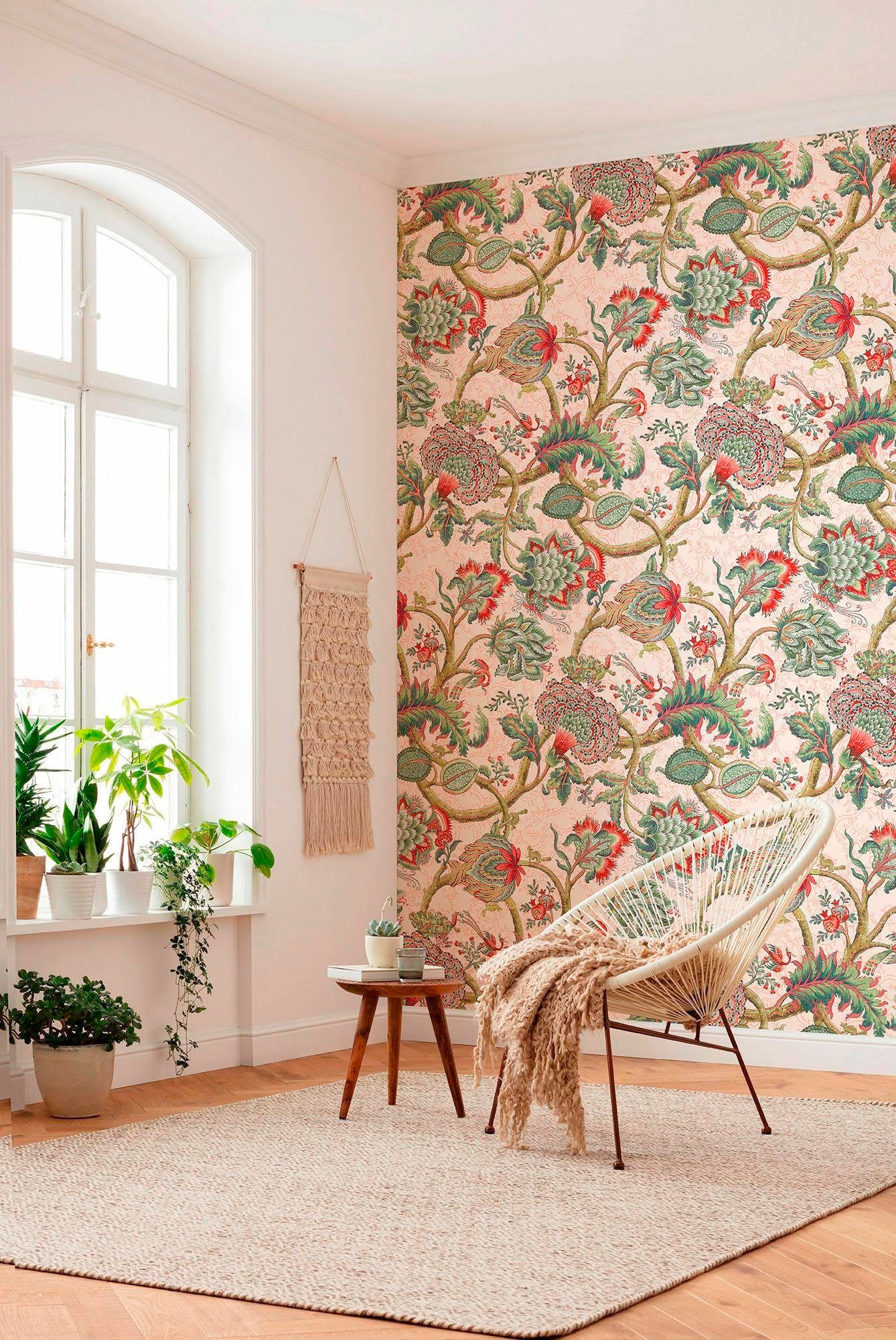 Komar Vliestapete »Digitaldruck Vlies - Fleurs - Größe 200 x 280 cm«, bedruckt, Wohnzimmer, Schlafzimmer