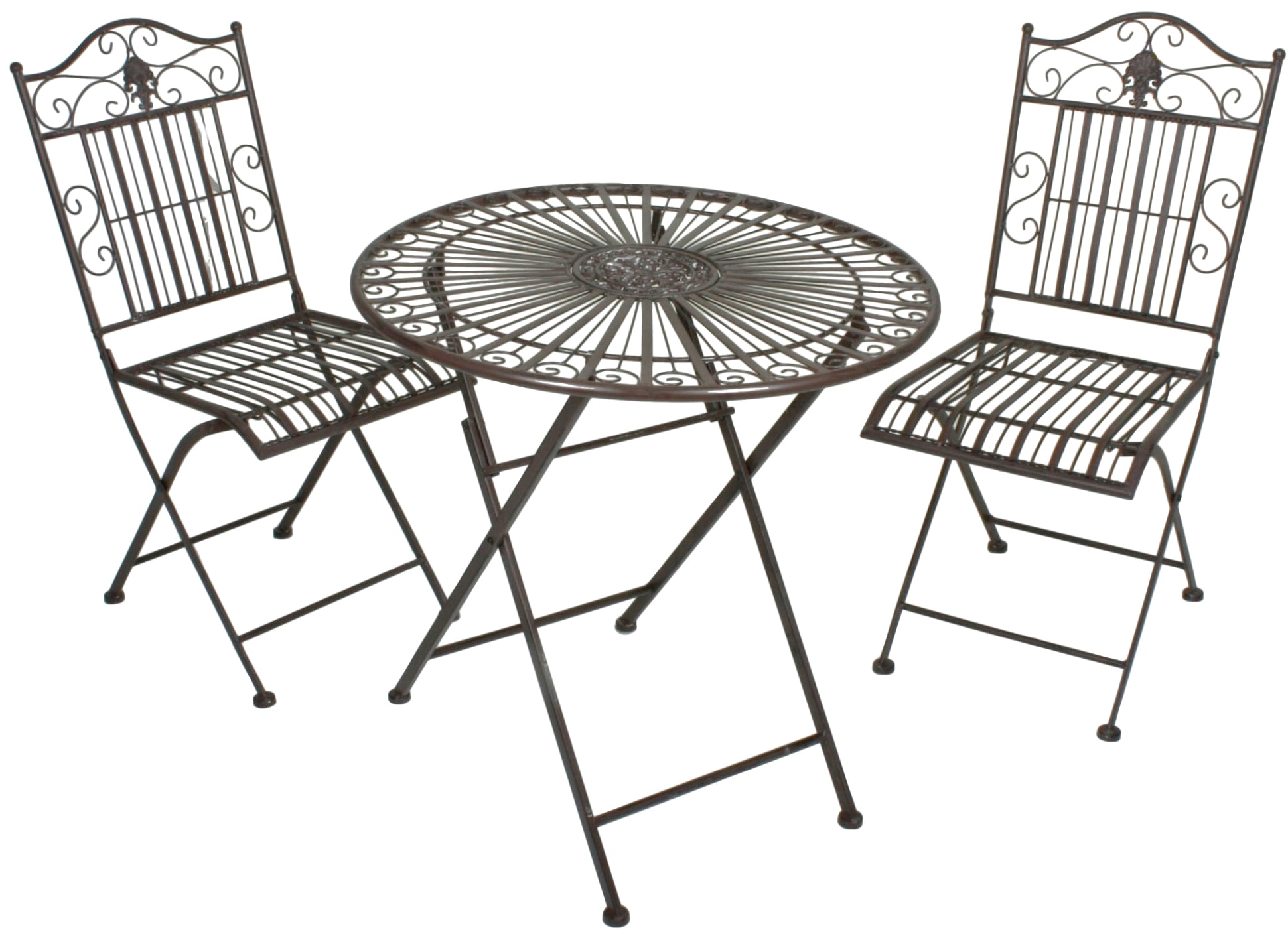 Balkonset GARDEN PLEASURE, B:170cm H:92cm T:70cm, braun, Stahl, Sitzmöbel-Sets, "MANGAN"