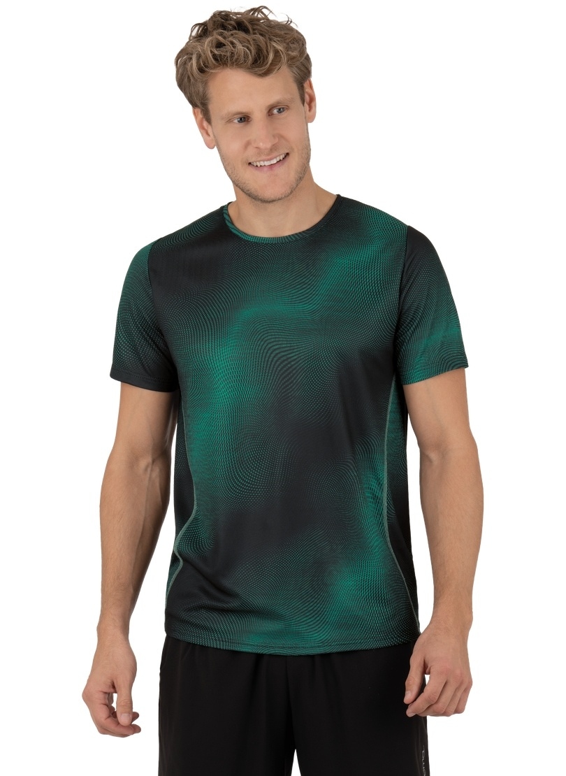 Black Friday Trigema T-Shirt »TRIGEMA modischem | mit COOLMAX® BAUR Druck« Sportshirt