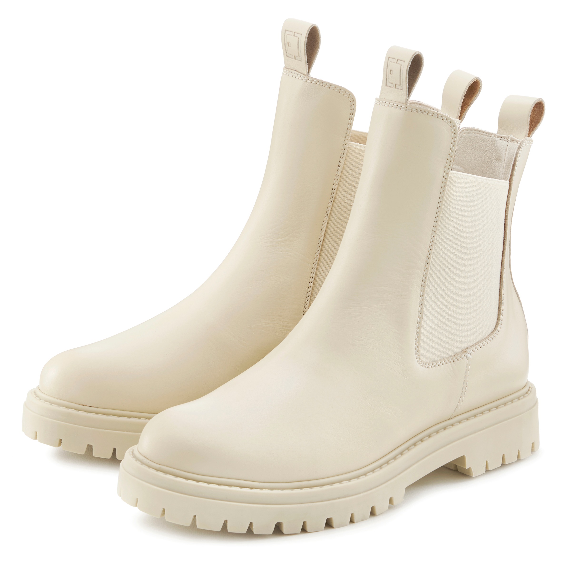 Elbsand Stiefelette "Chelseaboots, Schlupfstiefel, Bikerboots, Herbststiefelette" aus Leder mit Stretch-Einsätzen, Lederstiefelette