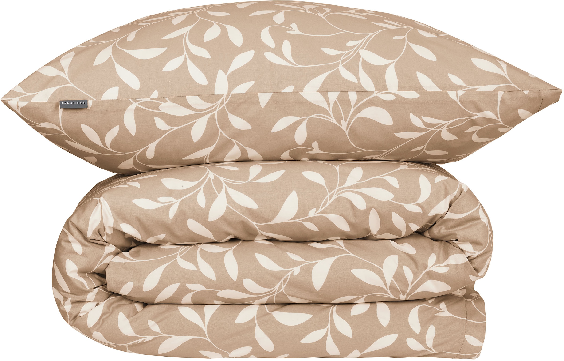 Schiesser Bettwäsche »Liliebeth aus weicher Baumwolle mit elegantem Blattmuster«, Made in Green