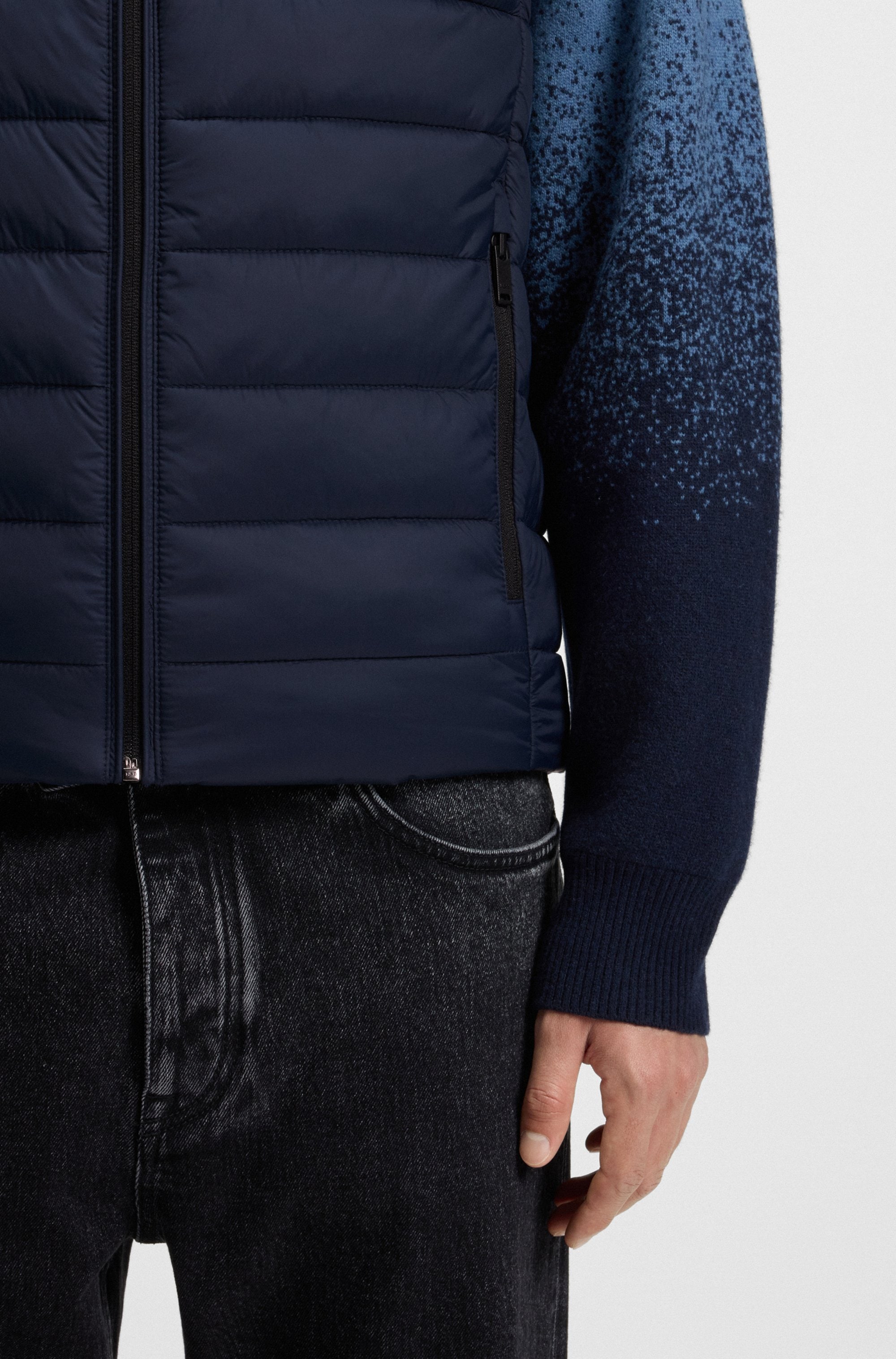 BOSS ORANGE Steppweste »Odeno«, Stehkragen, slim fit, kurze Länge