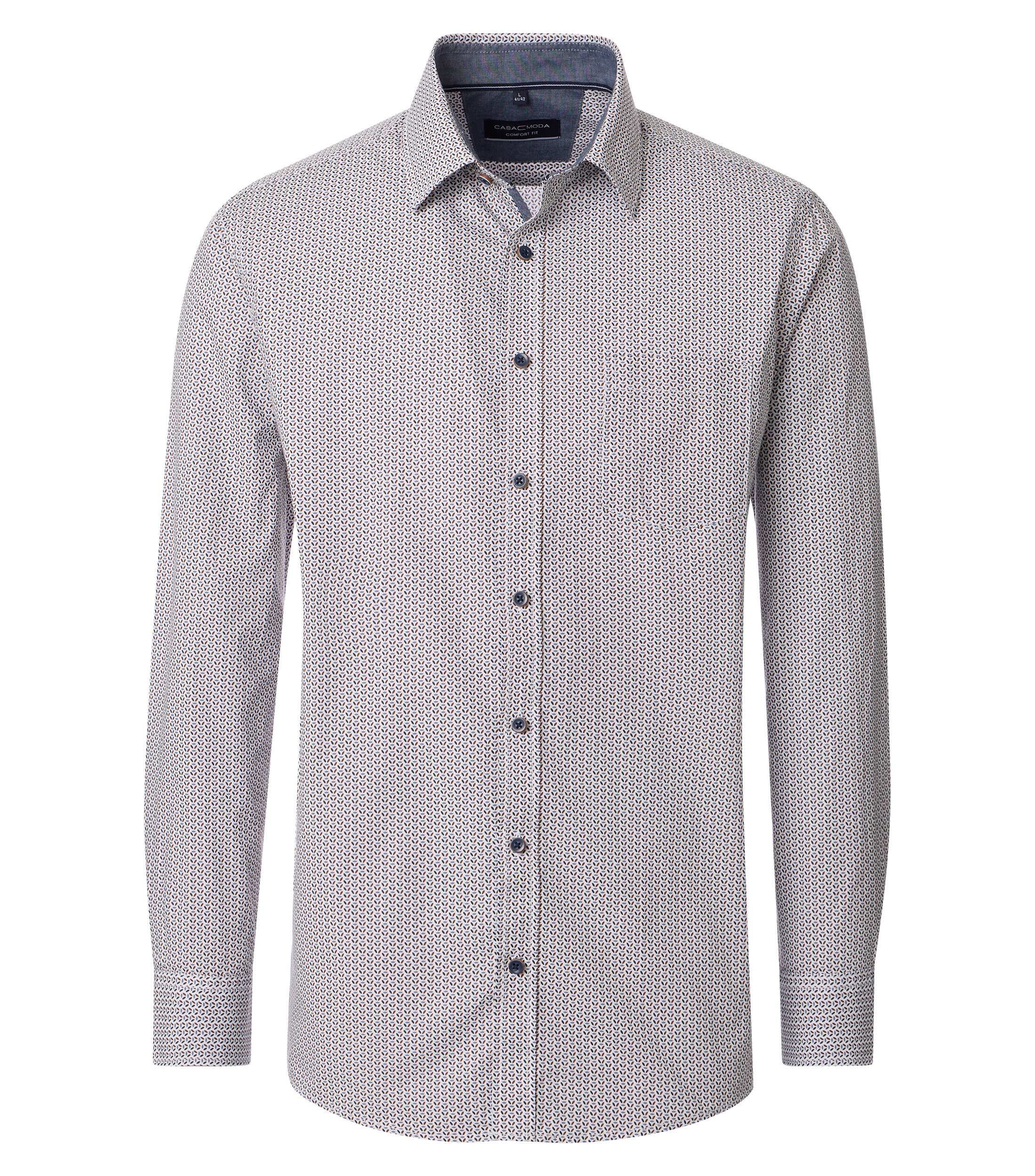 CASAMODA Chemise Décontractée Manches Longues Imprimé Gris XL 4