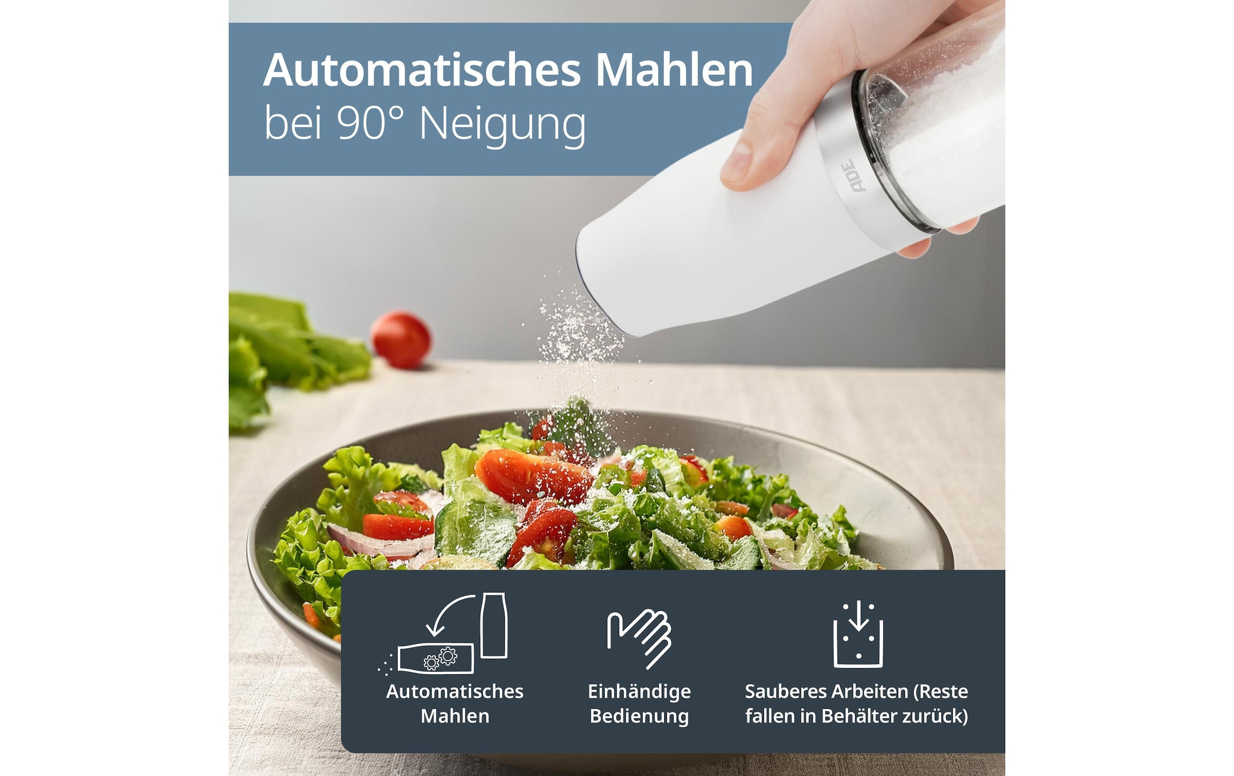 ADE Salz-/Pfeffermühle »2er Set 18,3 cm«