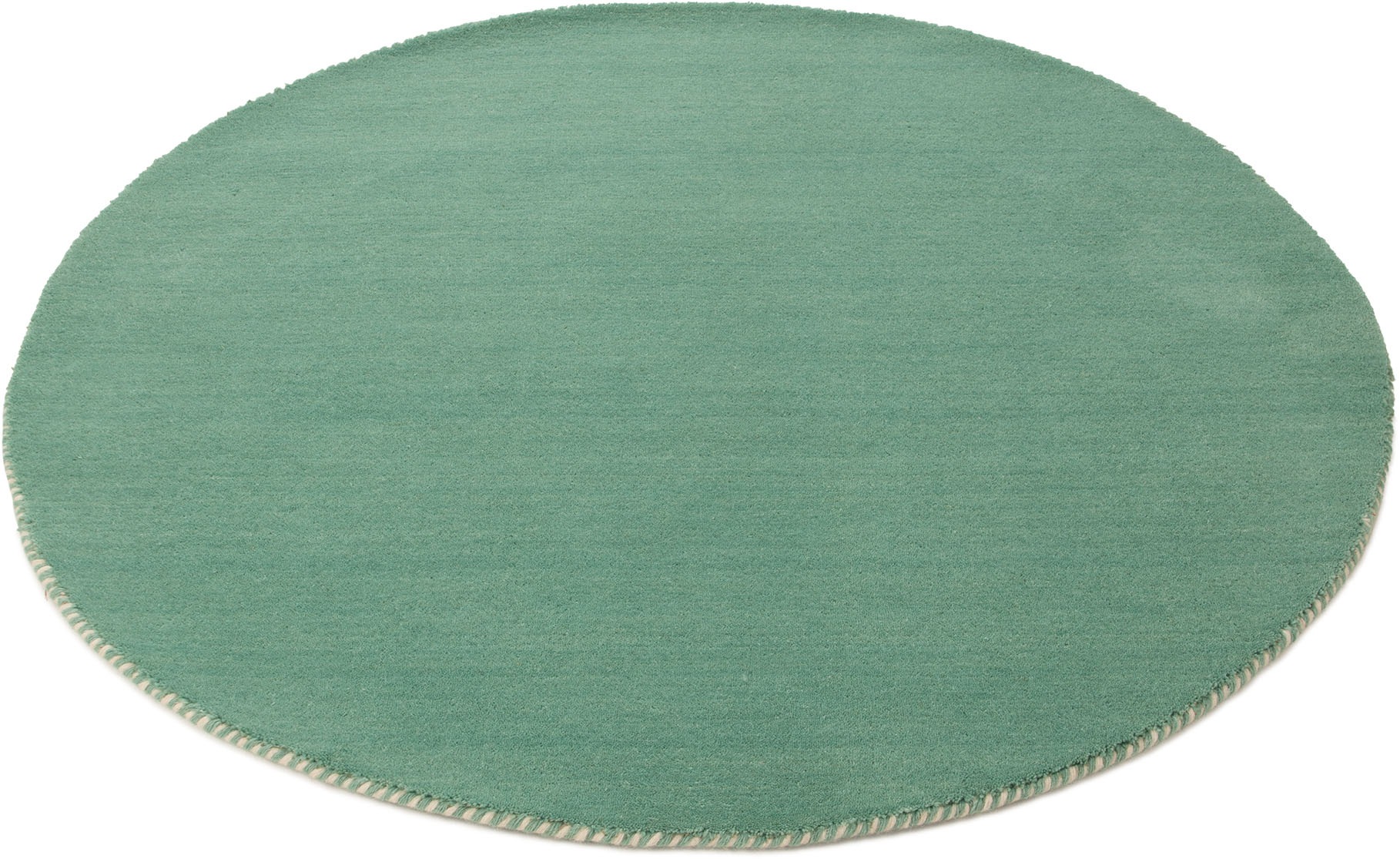 carpetfine Wollteppich »Gabbeh Lola Uni«, rund, 14 mm Höhe, mit natürlichem Pflanzenmaterial von Hand gewebt, auch als Läufer