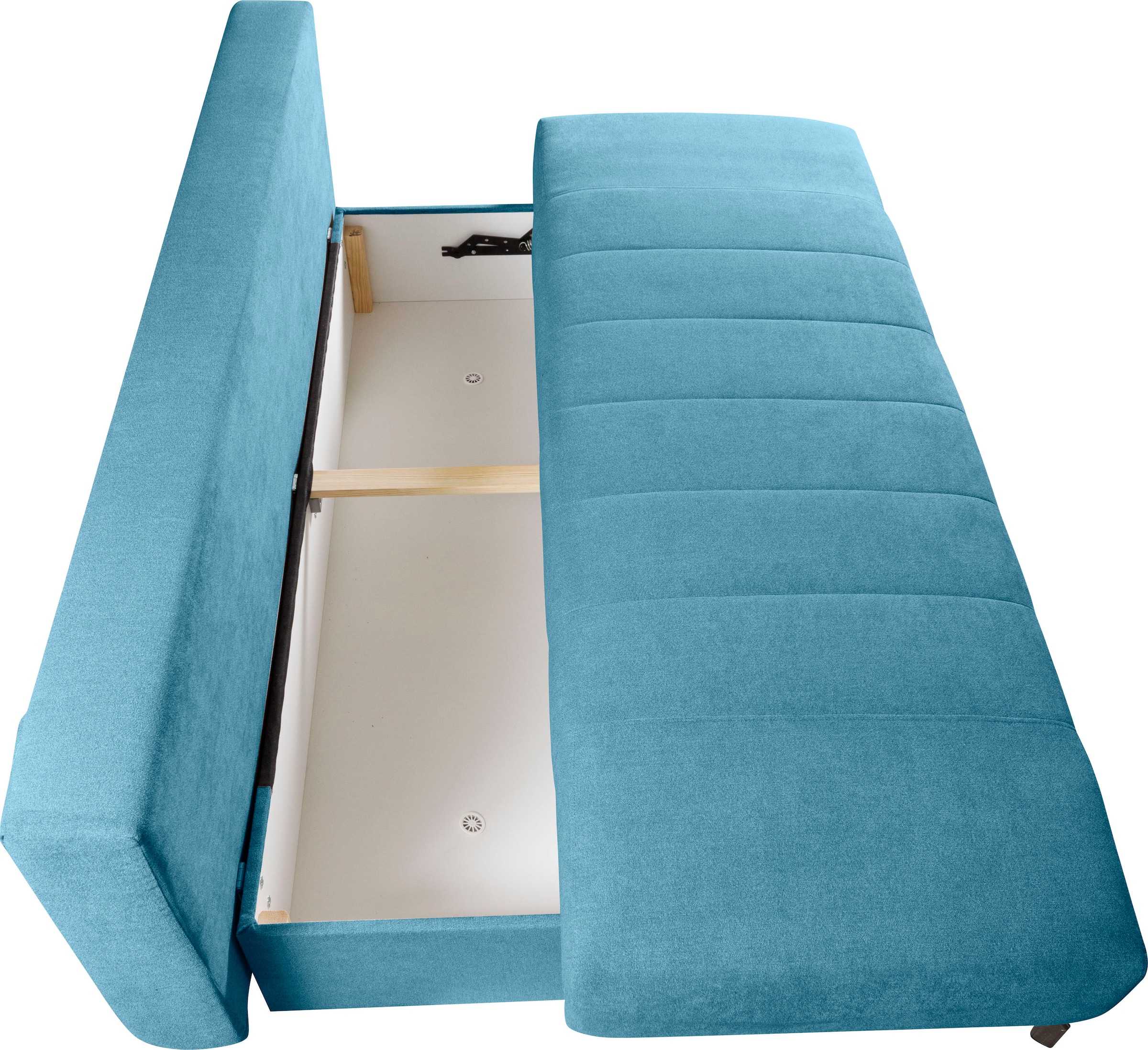 WERK2 Schlafsofa »Troya«, 2-Sitzer Sofa und Schlafcouch mit Federkern & Bettkasten