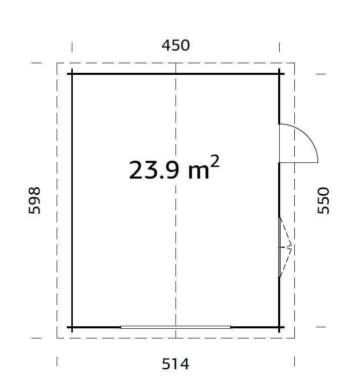 »Irene/Roger«, Garage 514x598x287 cm, Tor, | Black BxTxH: BAUR ohne hellbraun Palmako Friday