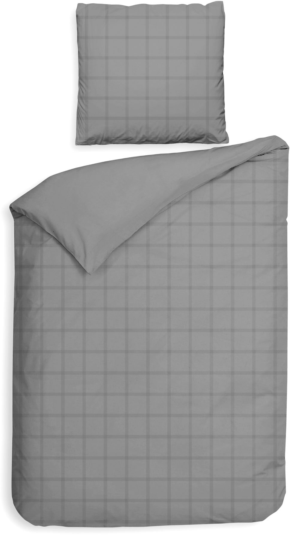 Heckett & Lane Wendebettwäsche "Diamante" 2 Stk. kariert, hochwertiges Mako günstig online kaufen