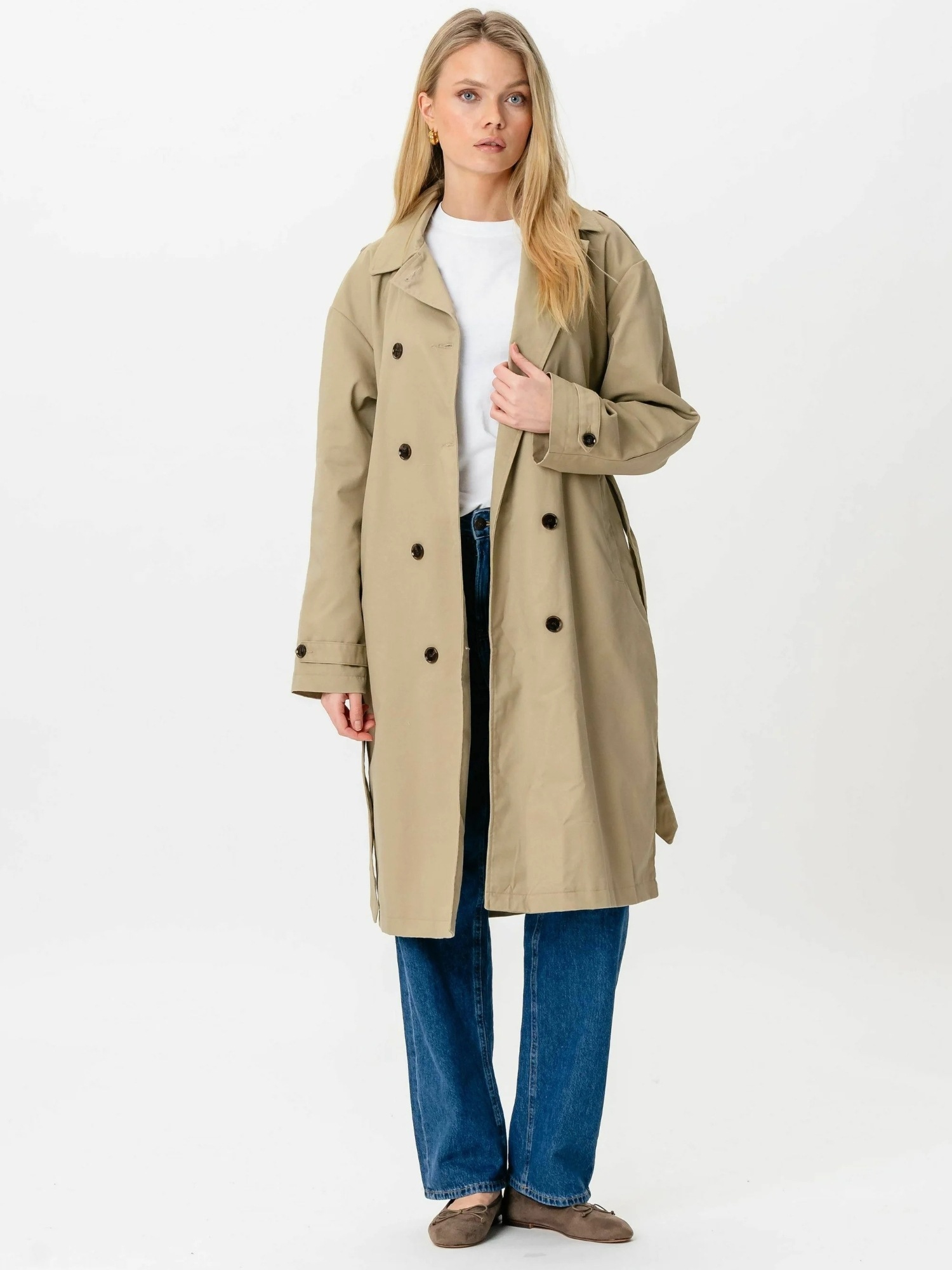 TeeShoppen Kurzmantel »TEESHOPPEN Coat Linea Trenchcoat«