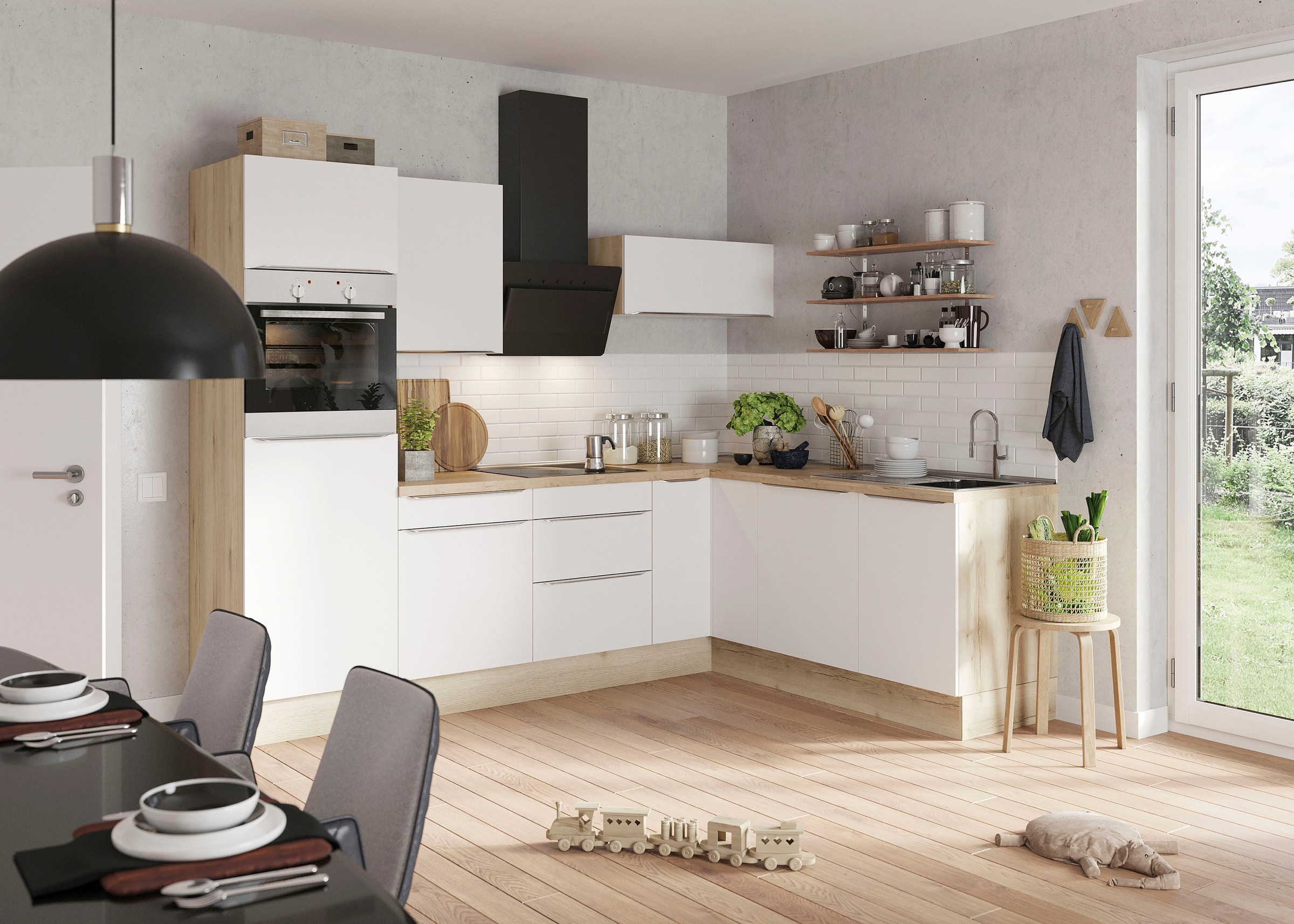 OPTIFIT Winkelküche »Aken«, ohne E-Geräte, Stellbreite 200 x 270 cm