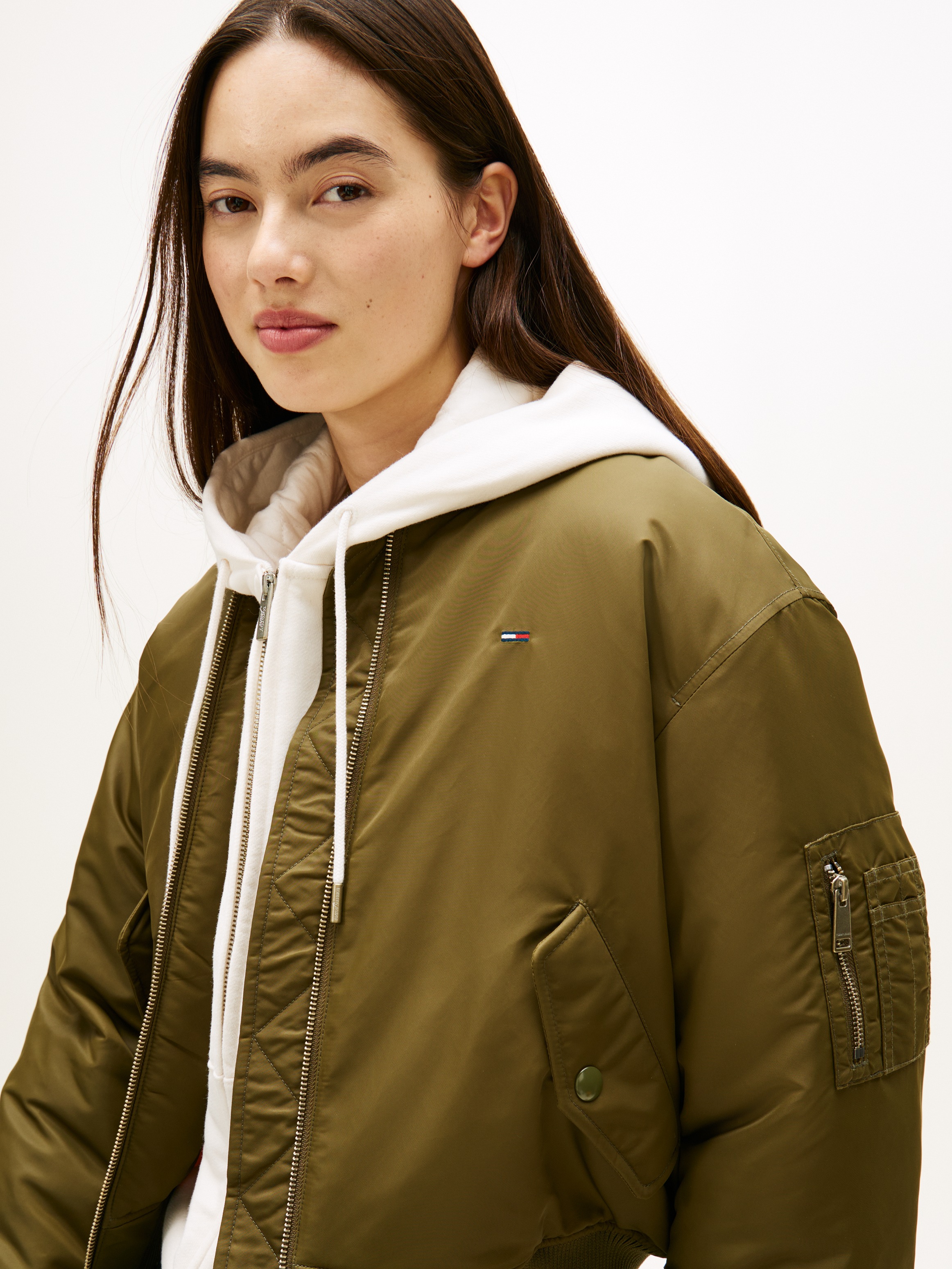 Tommy Jeans Bomberjacke "TJW ESSENTIAL BOMBER JACKET" ohne Kapuze Mit Reißv günstig online kaufen