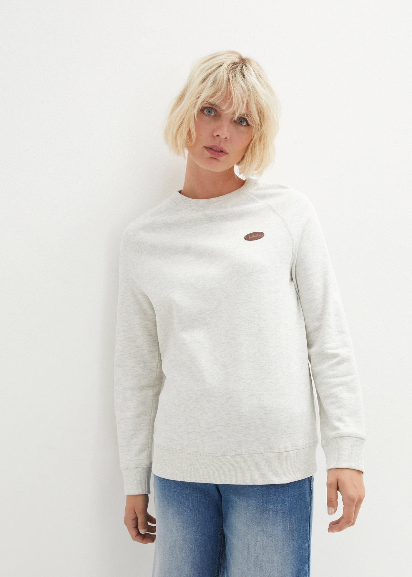 bonprix Sweatshirt, 2 Stk. bequeme Passform, hüftbedeckende Länge, mit Rund günstig online kaufen