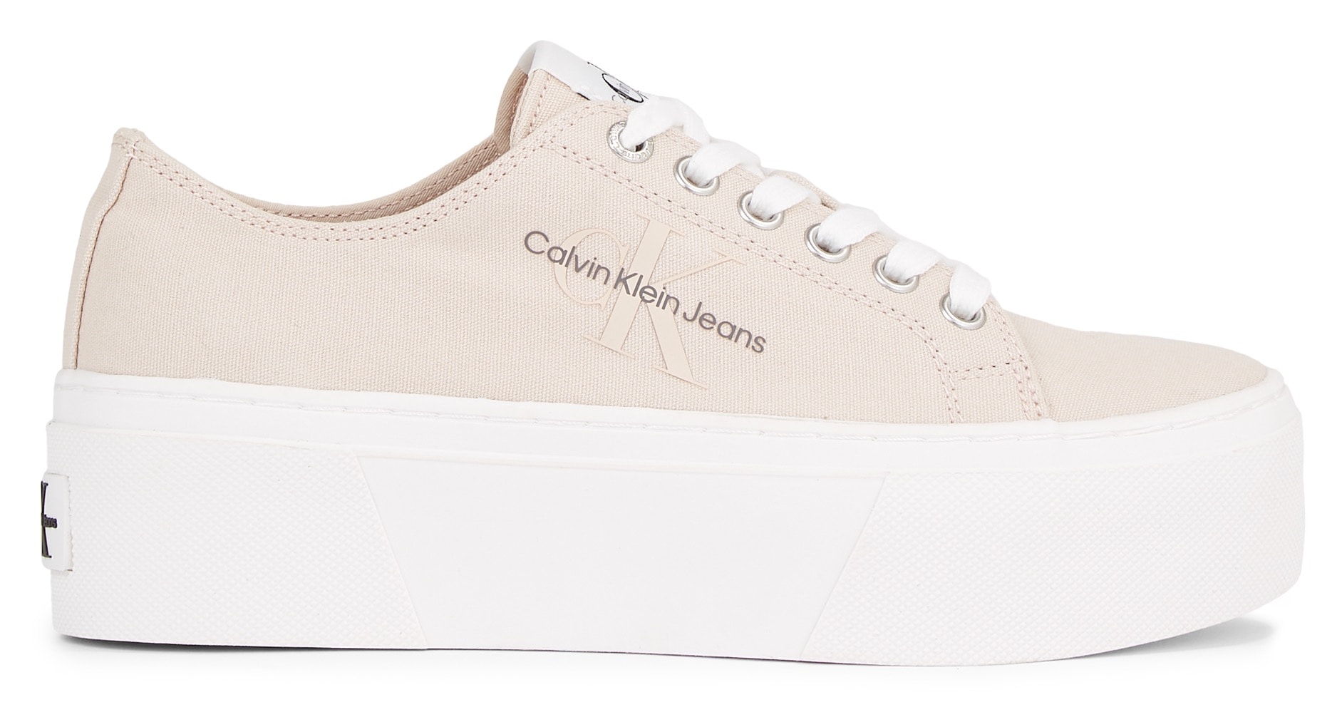 Calvin Klein Jeans Plateausneaker »JENNA 19T *I«, mit Logoschriftzug, Freizeitschuh, Halbschuh, Schnürschuh