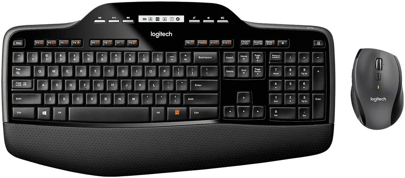 Tastatur »MK710 Performance«, (LCD-Anzeige-Ziffernblock-Multimedia-Tasten)